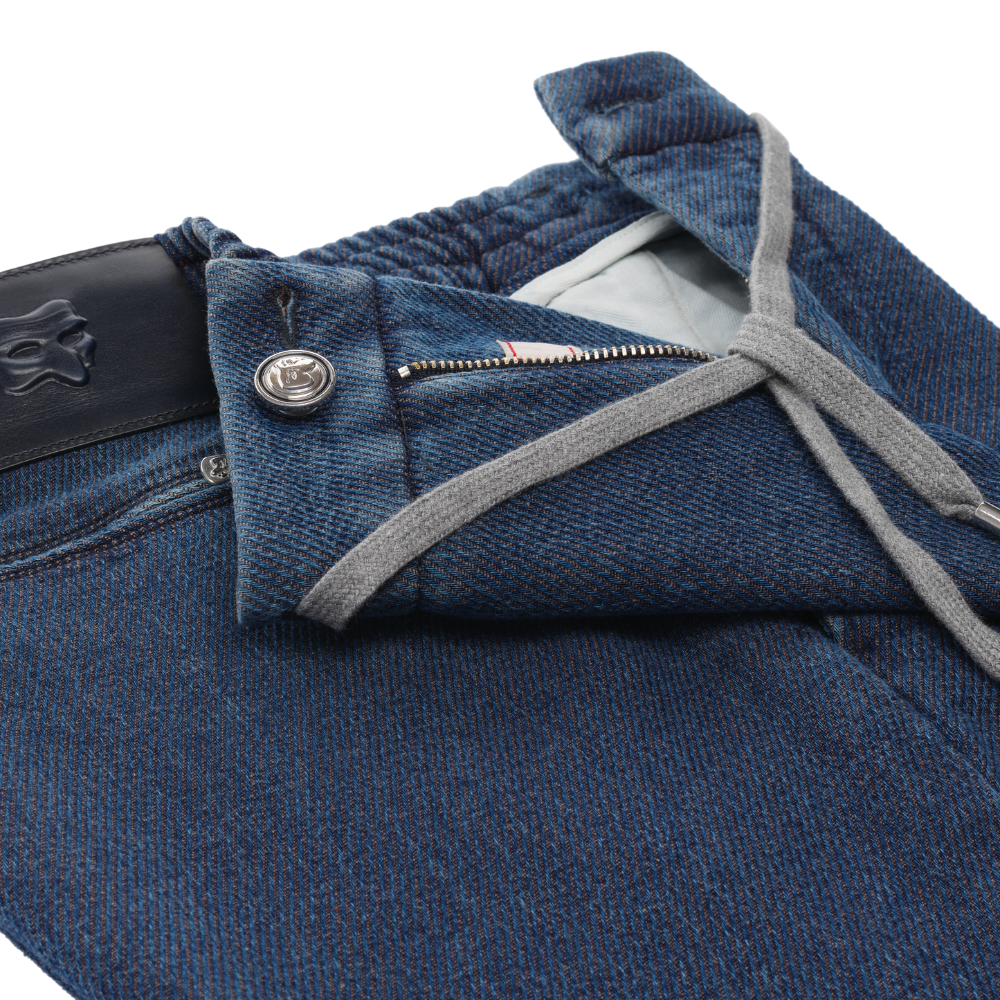 Marco Pescarolo Slim-Fit Drawstring Stretch-Cotton Trousers in Blue - SARTALE