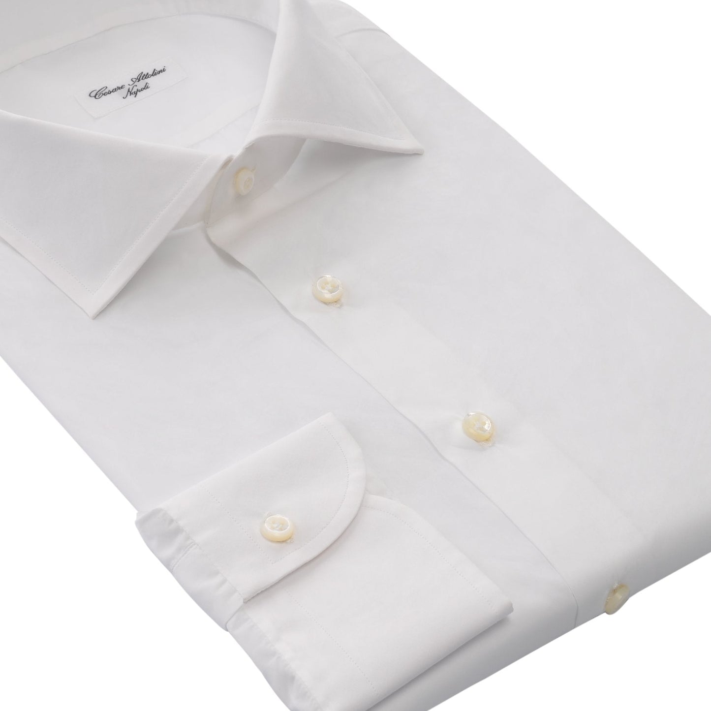 Cesare Attolini Cotton Dress Shirt in White - SARTALE