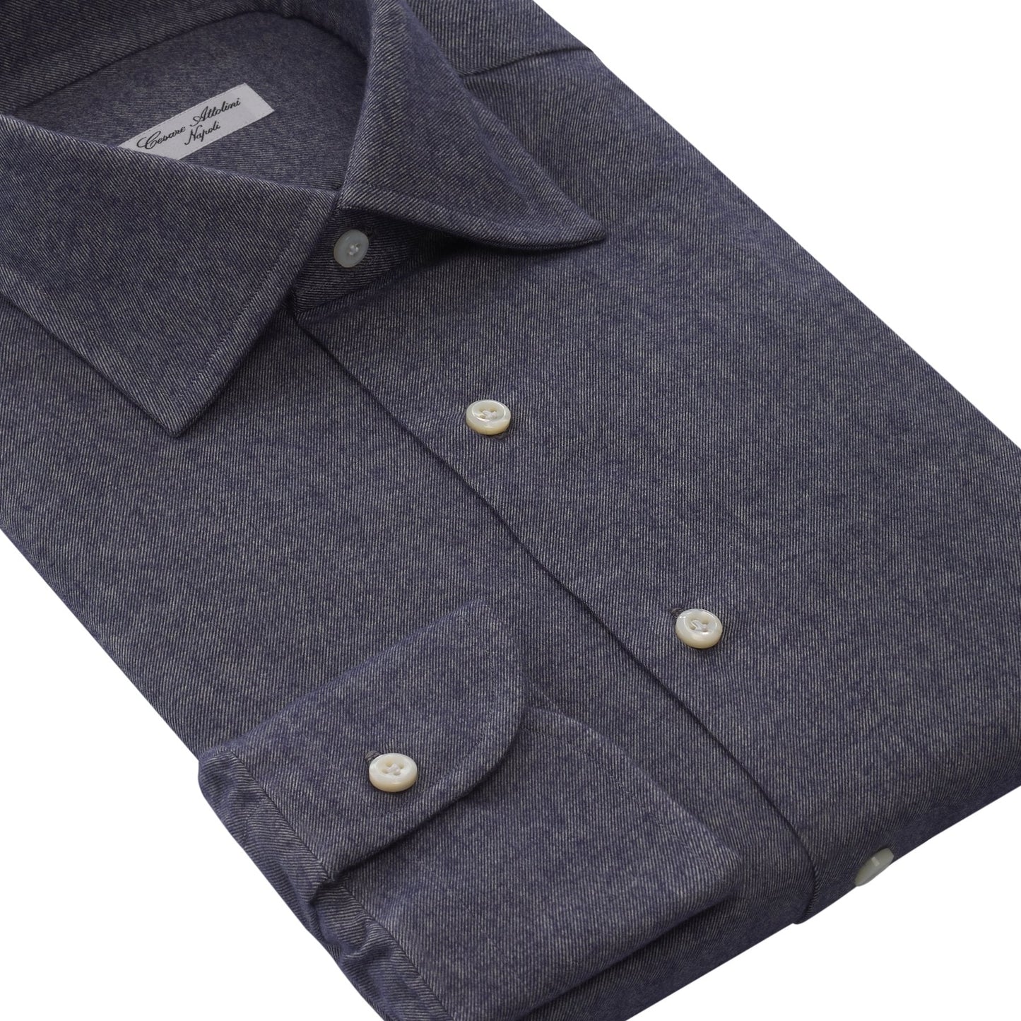 Cesare Attolini Denim Blue Cotton Shirt - SARTALE