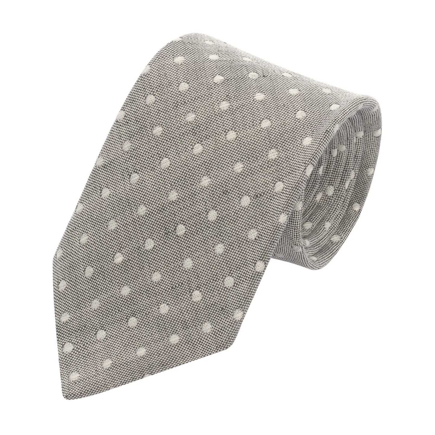 Polka-Dot Linen Tie