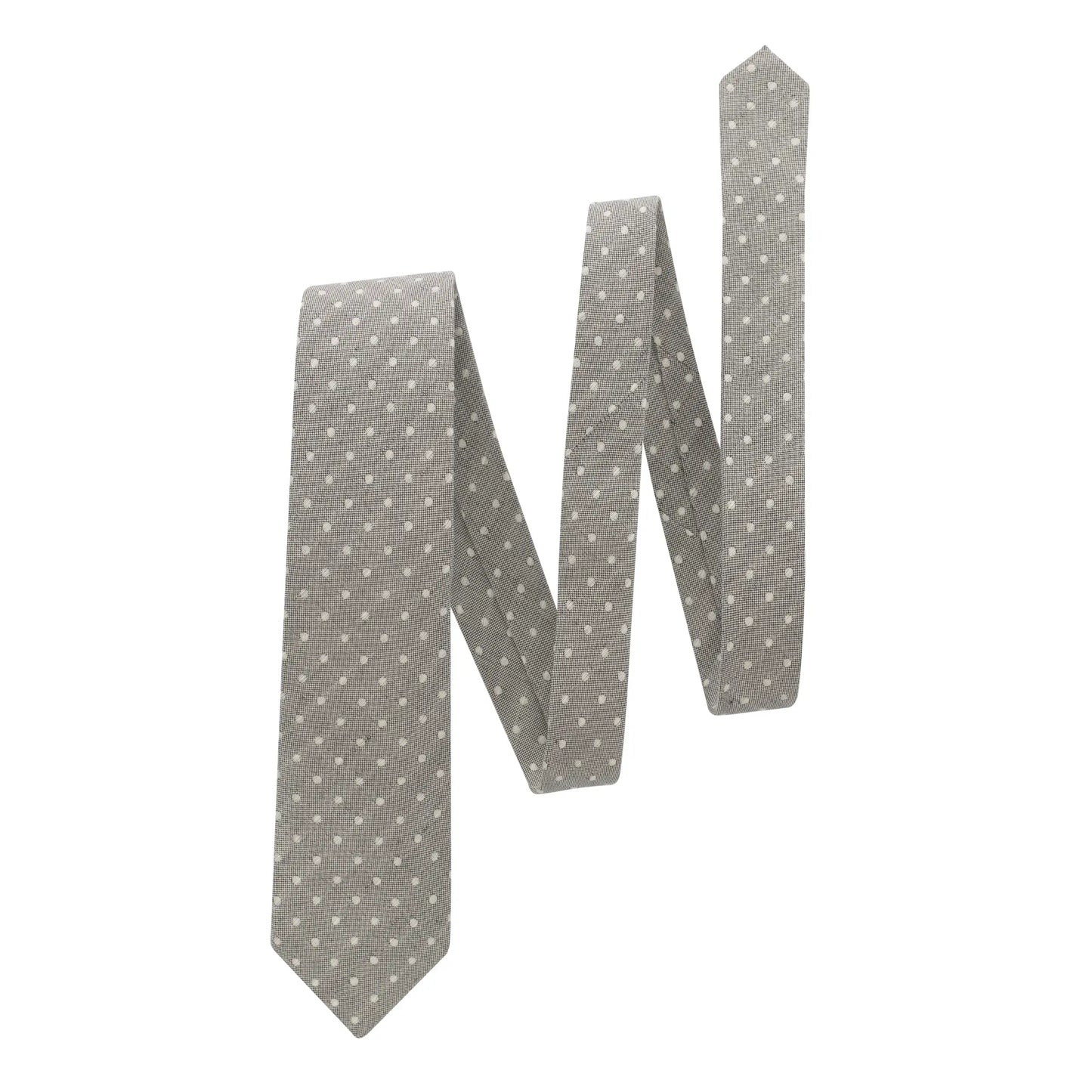 Polka-Dot Linen Tie