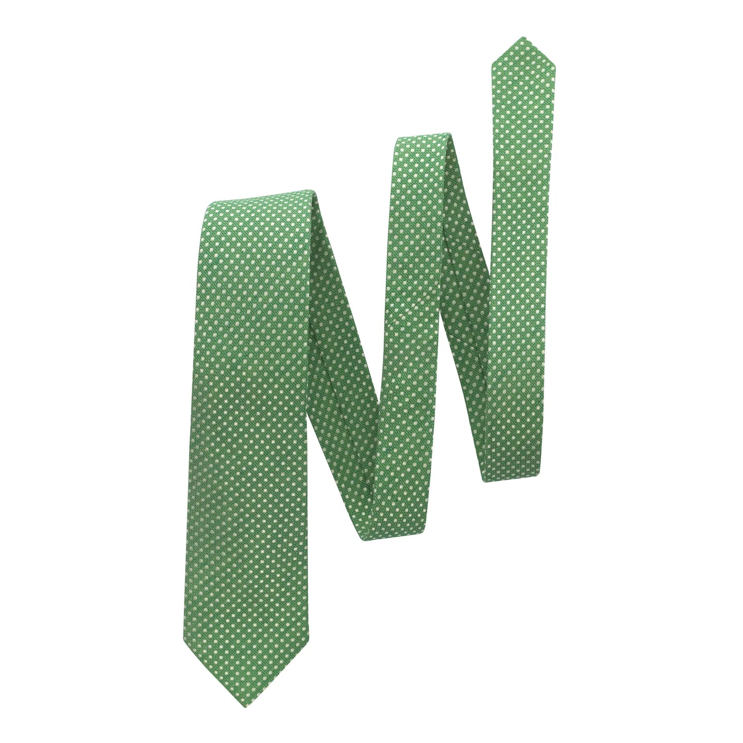 Polka-Dot Linen and Silk-Blend Tie
