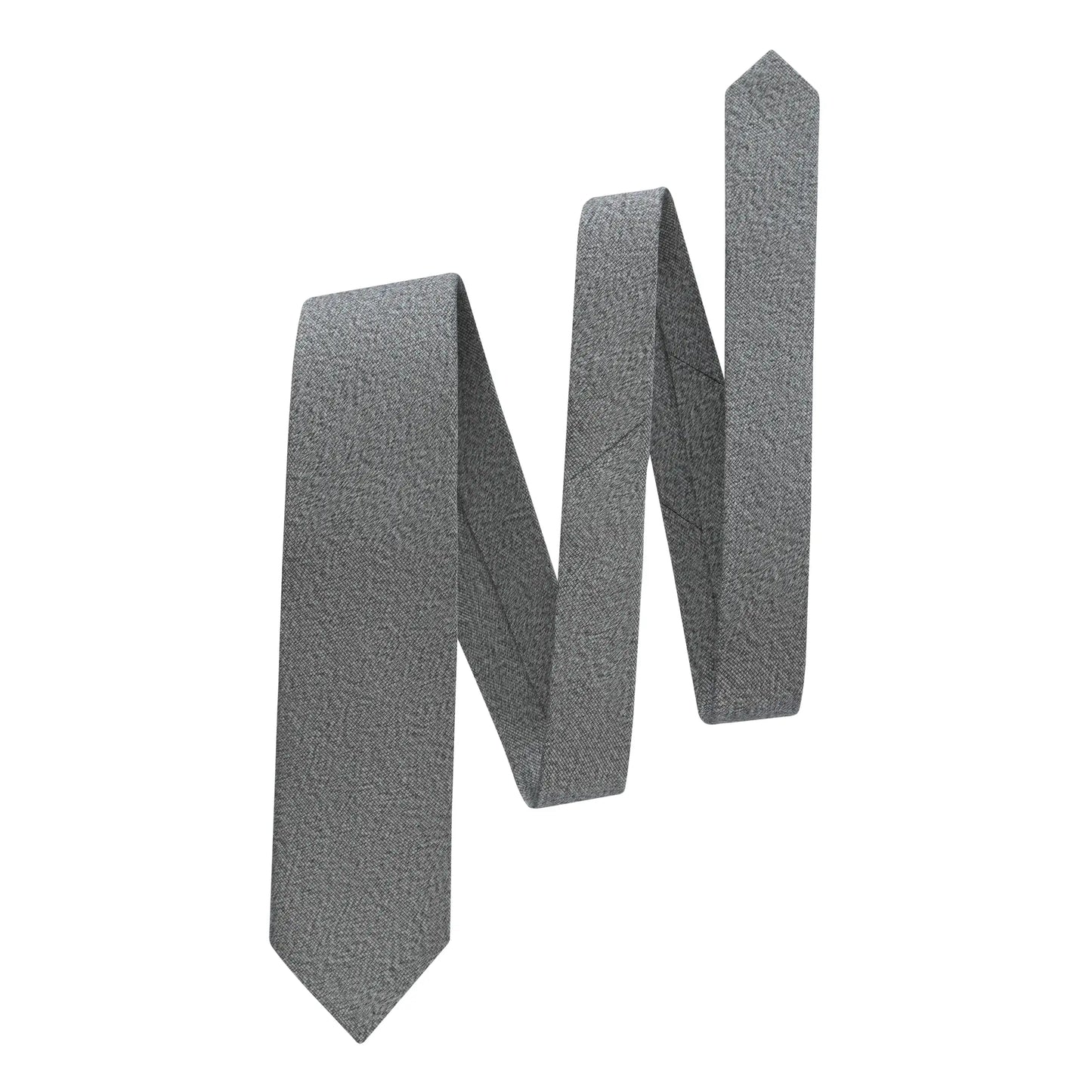 Jacquard-Silk Tie in Grey Melange