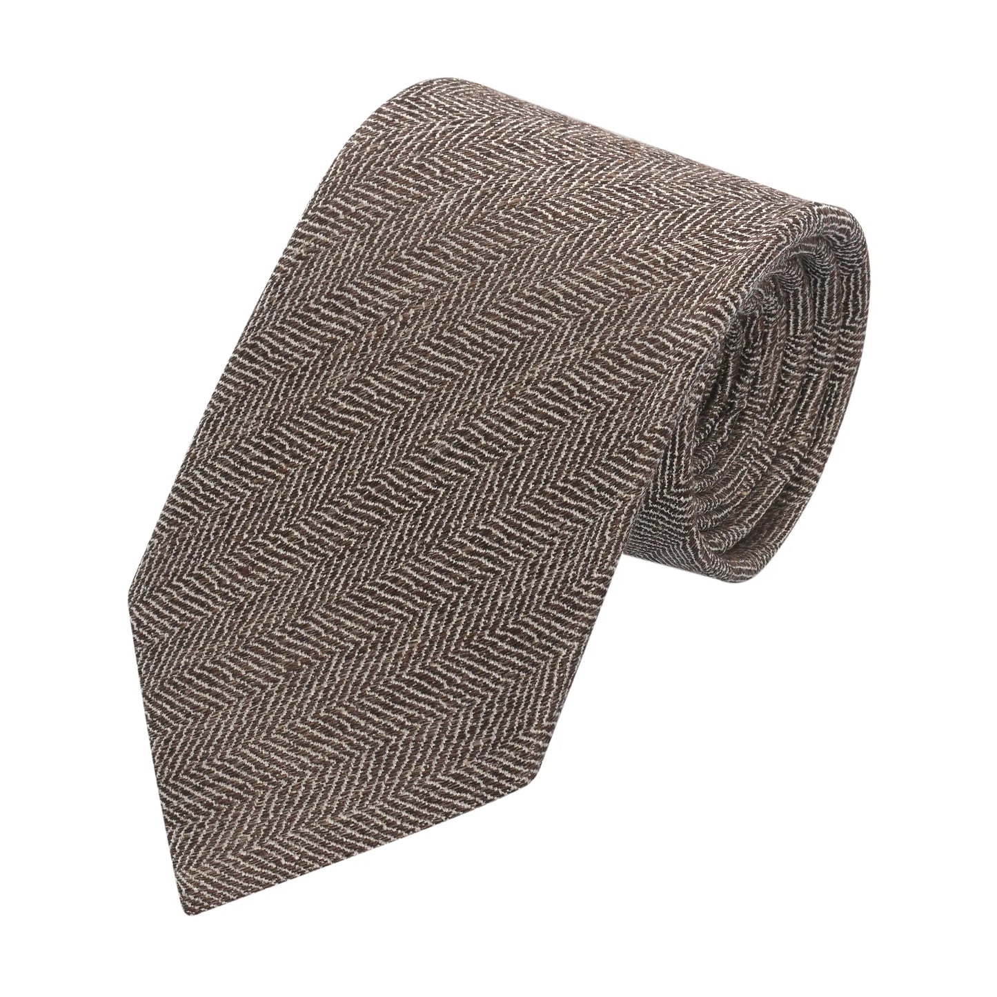 Herringbone Linen and Silk-Blend Tie