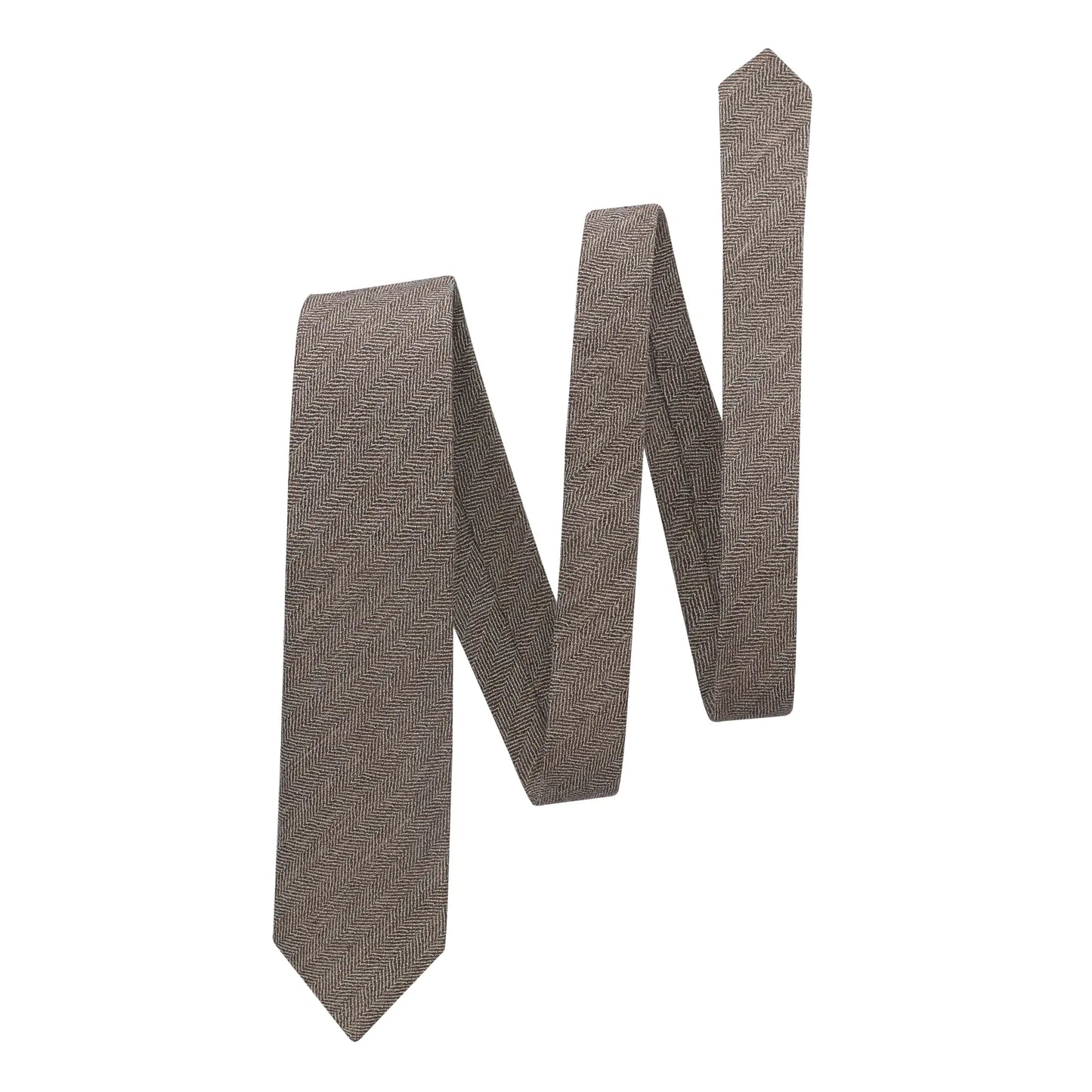 Herringbone Linen and Silk-Blend Tie