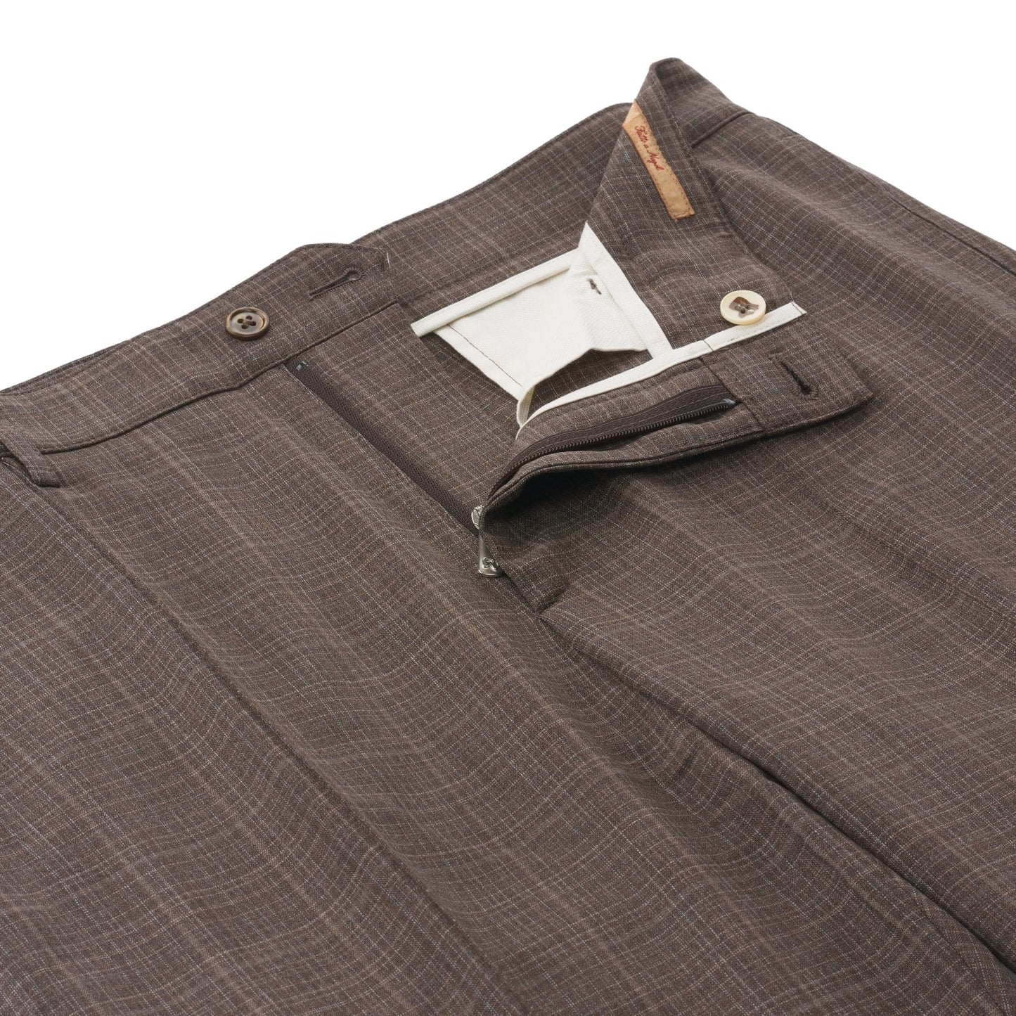 Marco Pescarolo Slim-Fit Virgin Wool Checked Cargo Trousers in Brown - SARTALE