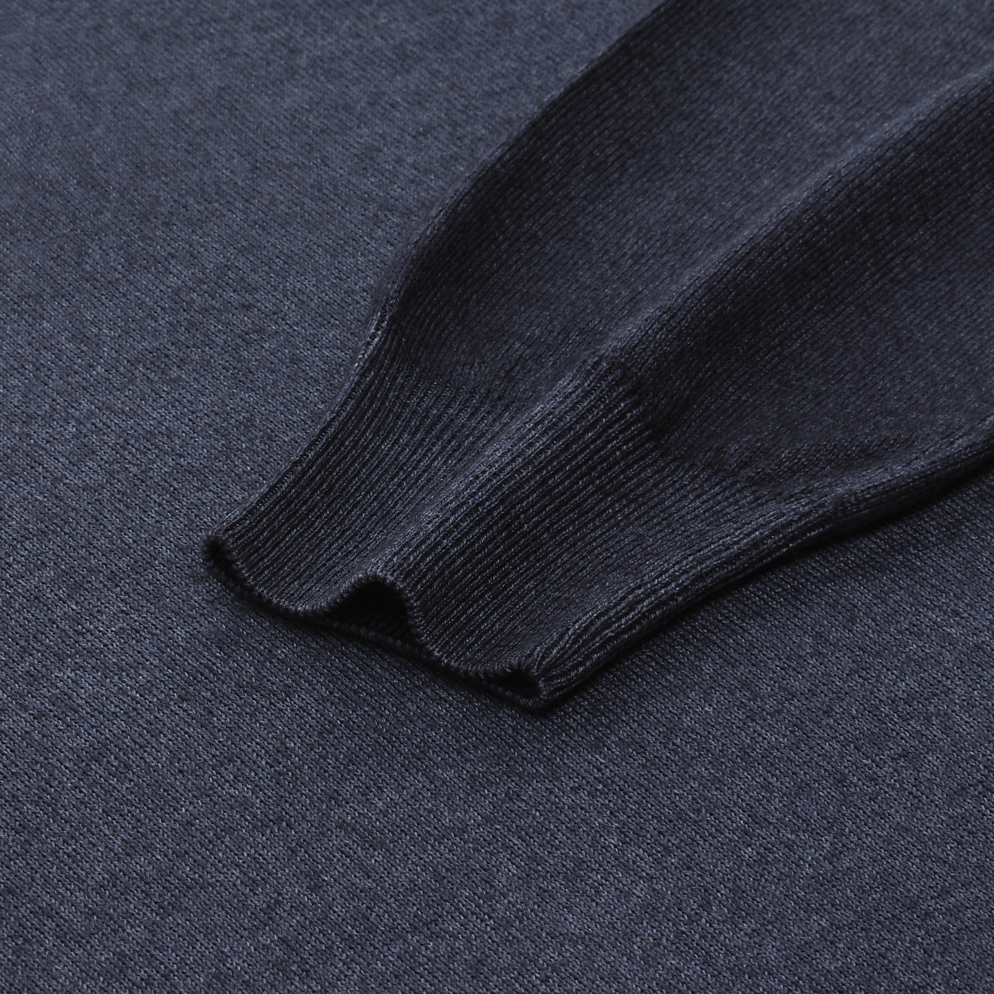 Cruciani Wool Turtleneck Sweater with Half-Zip in Denim Blue - SARTALE