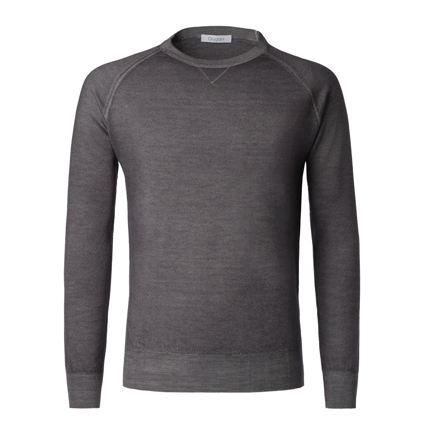 Cruciani Crew-Neck Wool Sweater in Grey - SARTALE