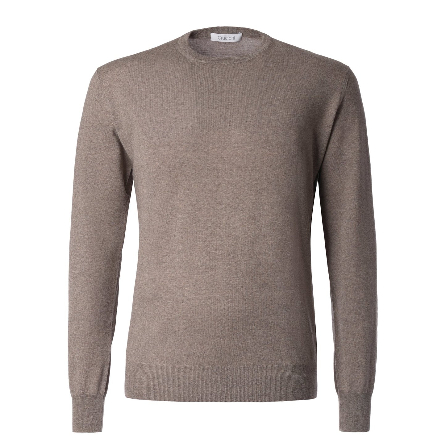 Cruciani Crew-Neck Wool Sweater in Brown - SARTALE