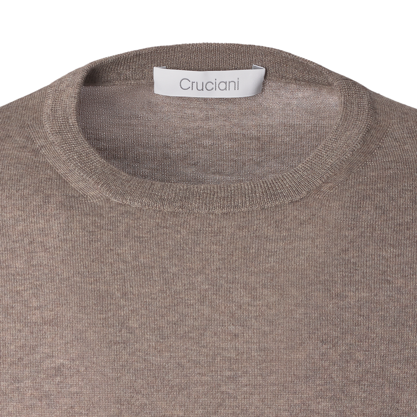 Cruciani Crew-Neck Wool Sweater in Brown - SARTALE