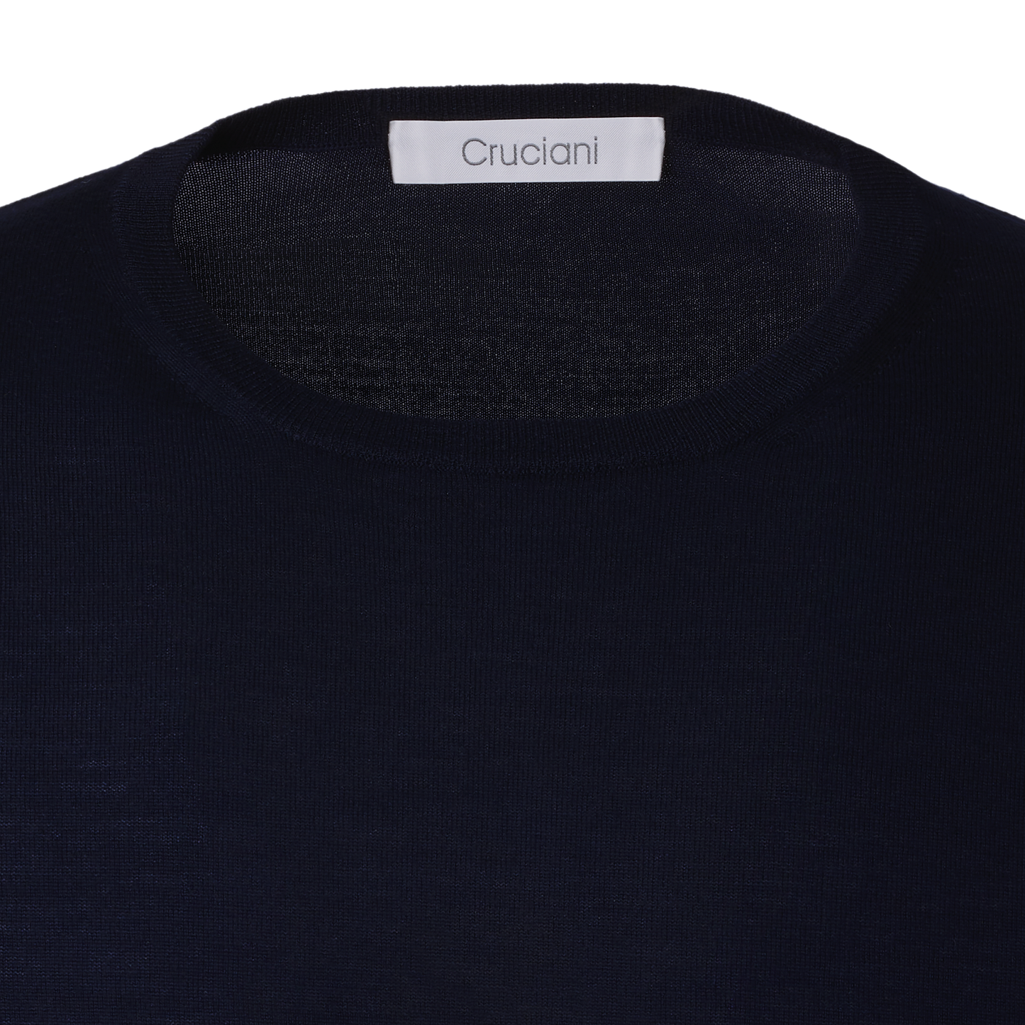 Cruciani Crew-Neck Wool Sweater in Dark Blue - SARTALE