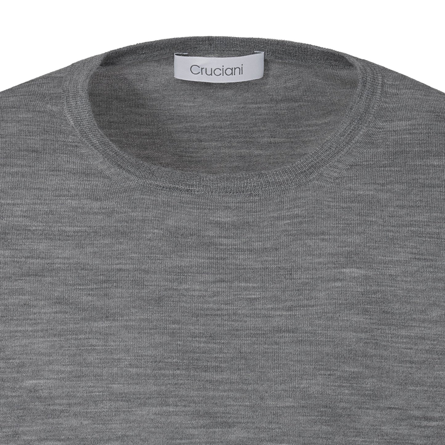Cruciani Crew-Neck Super Soft Wool Sweater in Light Grey - SARTALE