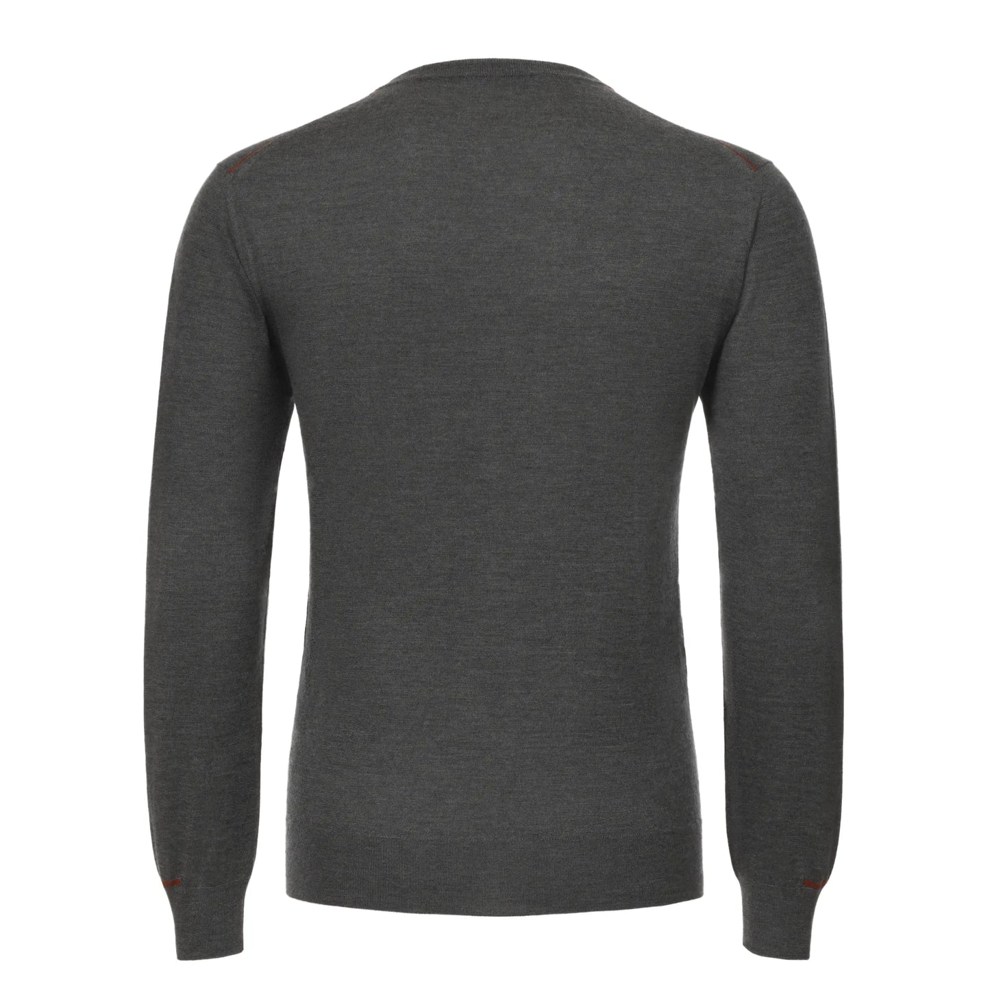 Cashmere Blend Sweater in Grey with Red Details