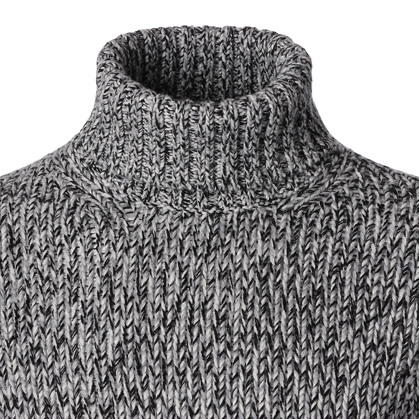Cruciani Melange Cashmere Turtleneck Sweater in Gery - SARTALE
