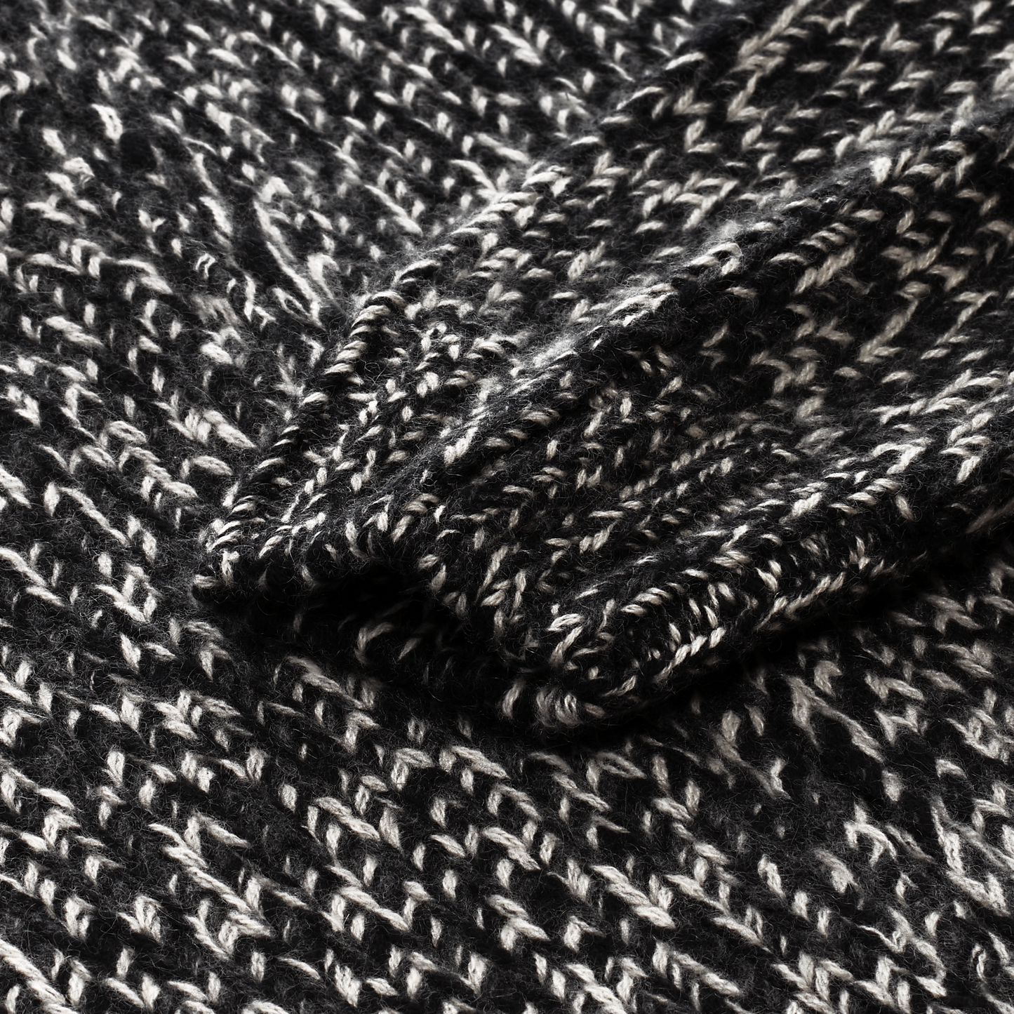 Cruciani Melange Cashmere Turtleneck Zip-Up Sweater in Black - SARTALE