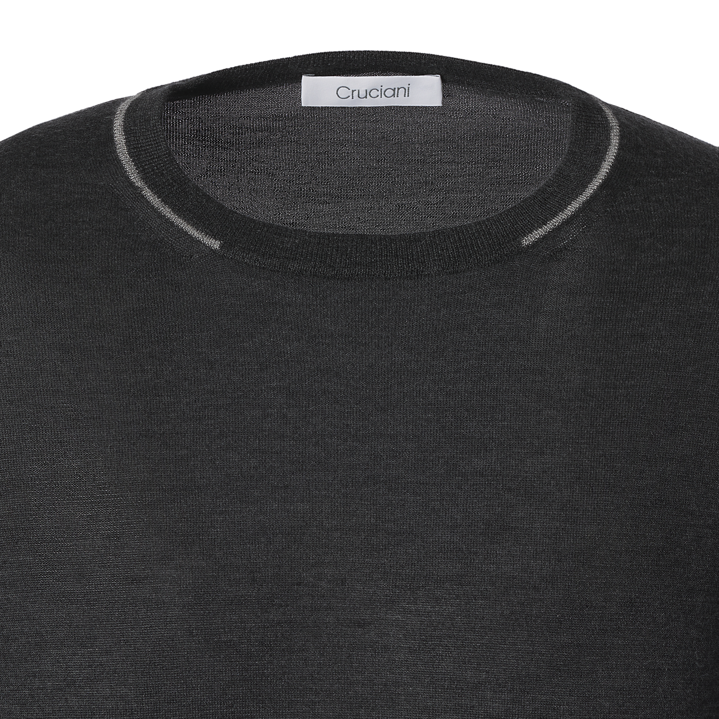 Cruciani Crew-Neck Cashmere and Silk-Blend Sweater in Dark Grey - SARTALE