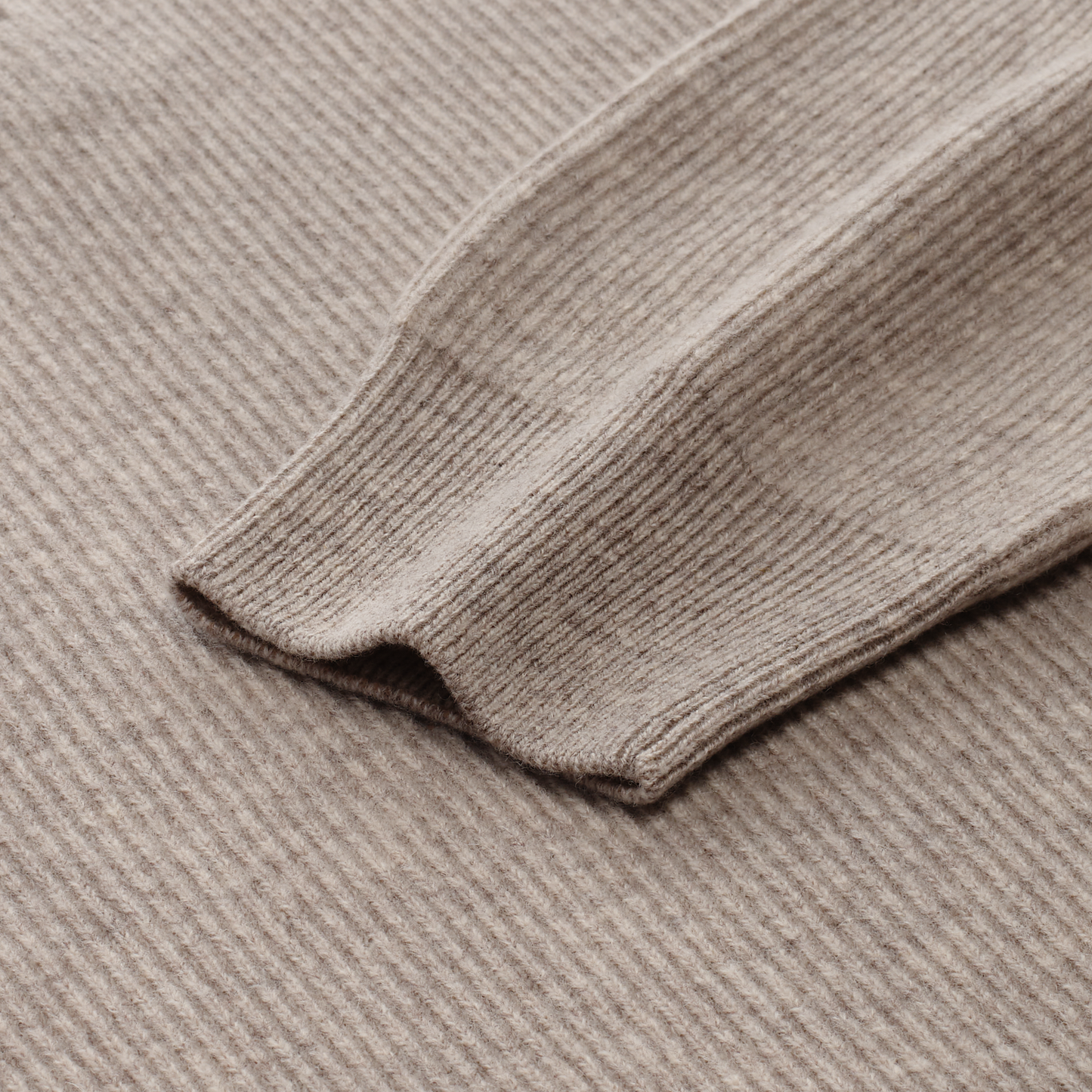 Cruciani Wool and Cashmere-Blend Half-Zip Sweater in Beige - SARTALE