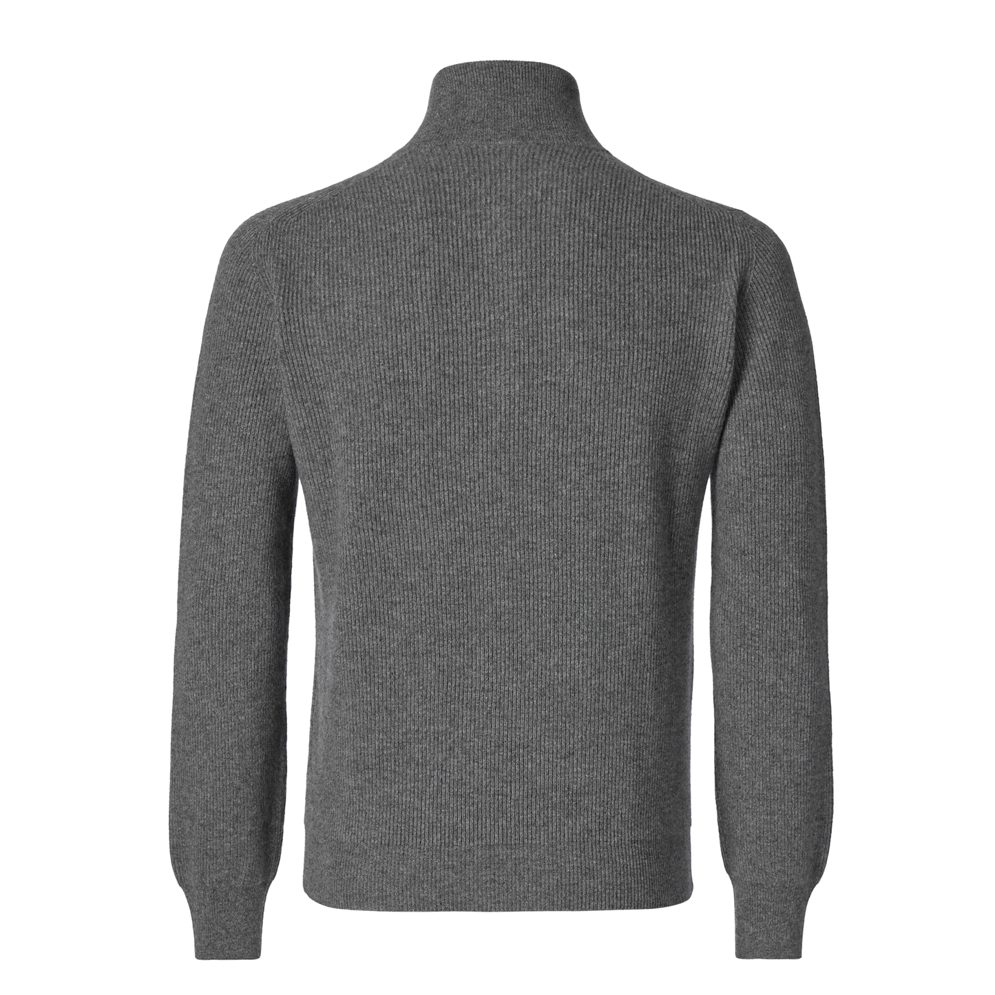 Cruciani Wool and Cashmere-Blend Half-Zip Sweater in Grey - SARTALE