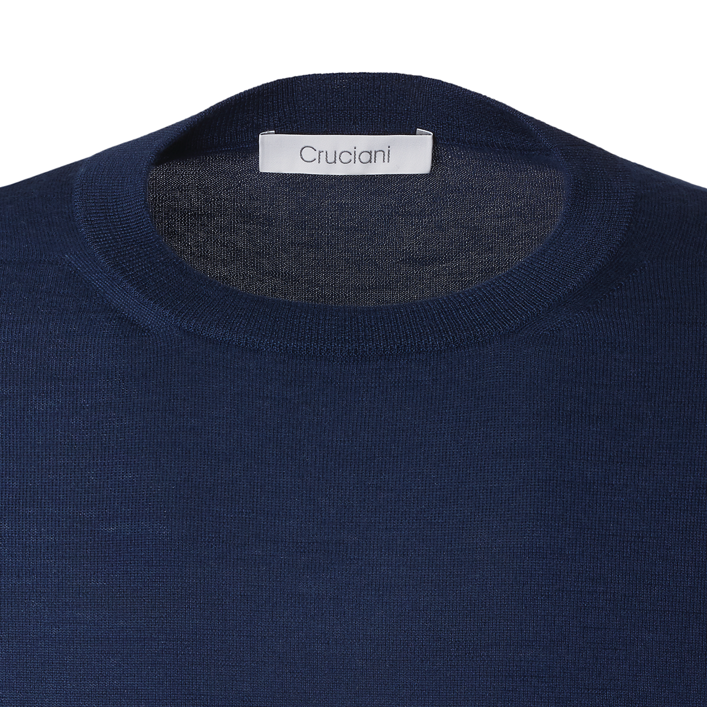 Cruciani Crew-Neck Cashmere and Silk-Blend Sweater in Navy Blue - SARTALE