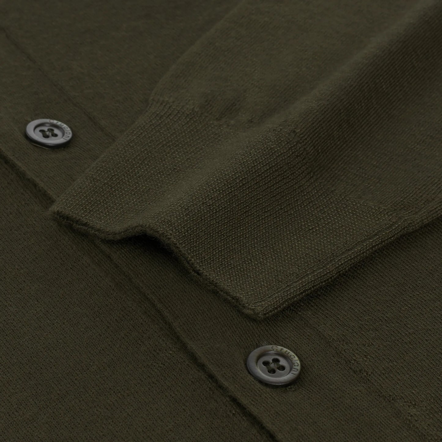 Cashmere Blend Cardigan in Dark Green