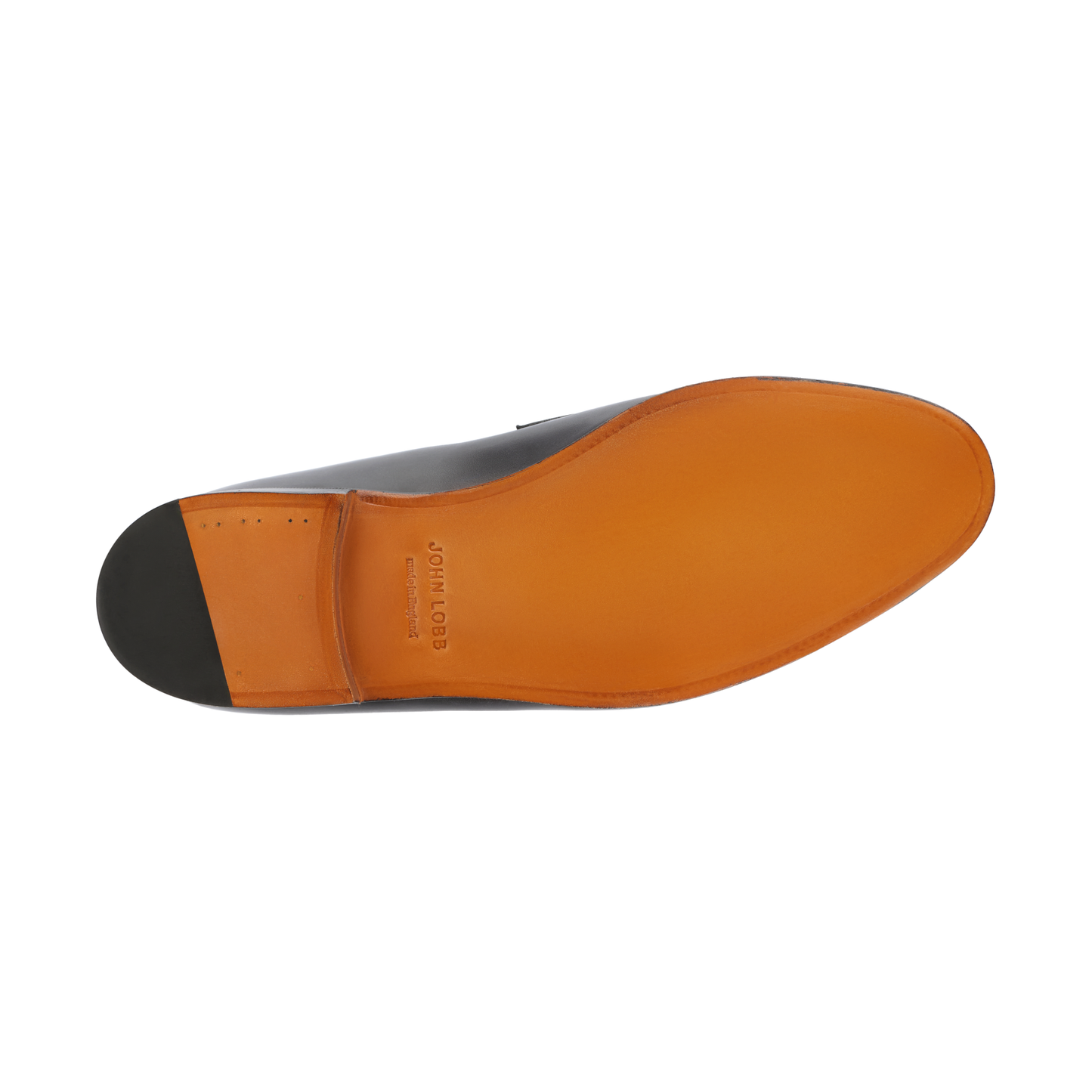 John Lobb "Callington" Leather Loafer with Hand-Stitched Apron in Black - SARTALE