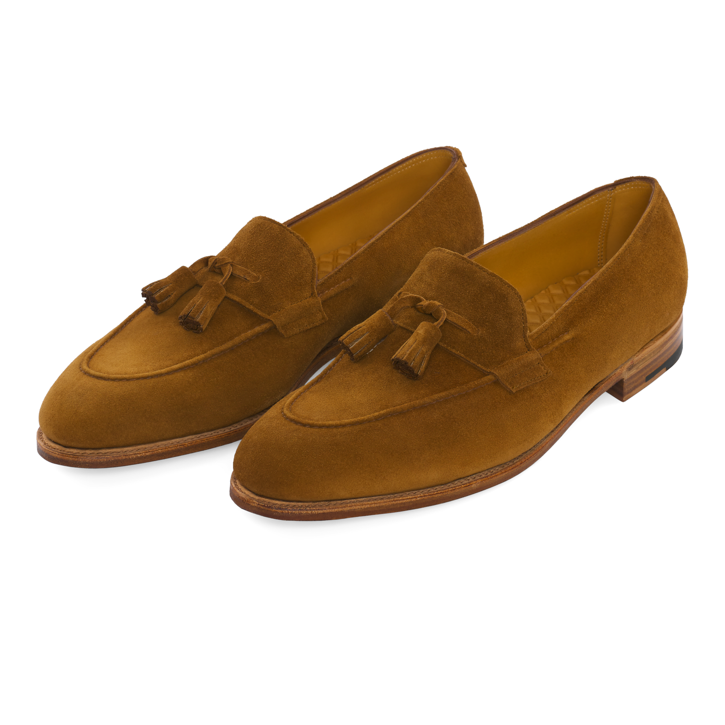 John Lobb "Callington" Suede Loafer with Hand-Stitching Apron in Tobacco Brown - SARTALE