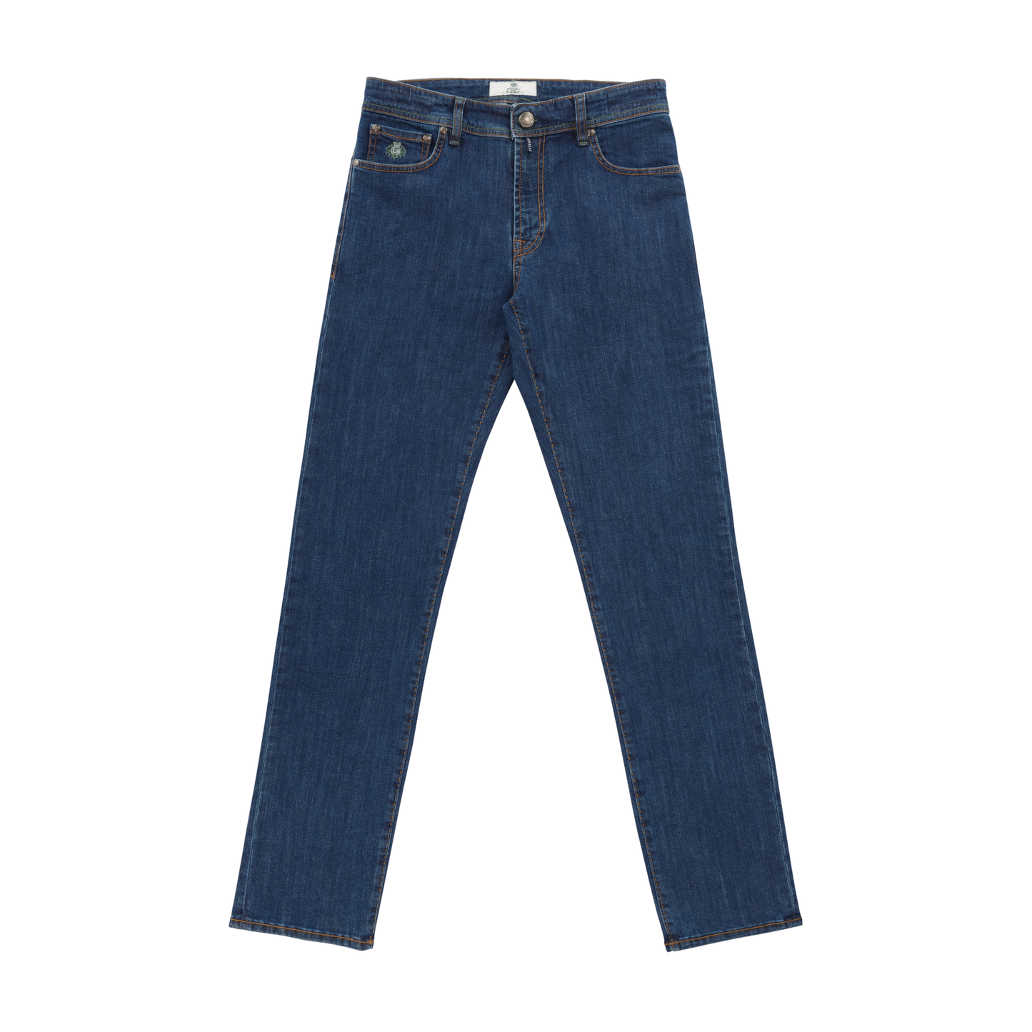 Luigi Borrelli Slim-Fit Stretch-Cotton Jeans in Denim Blue - SARTALE