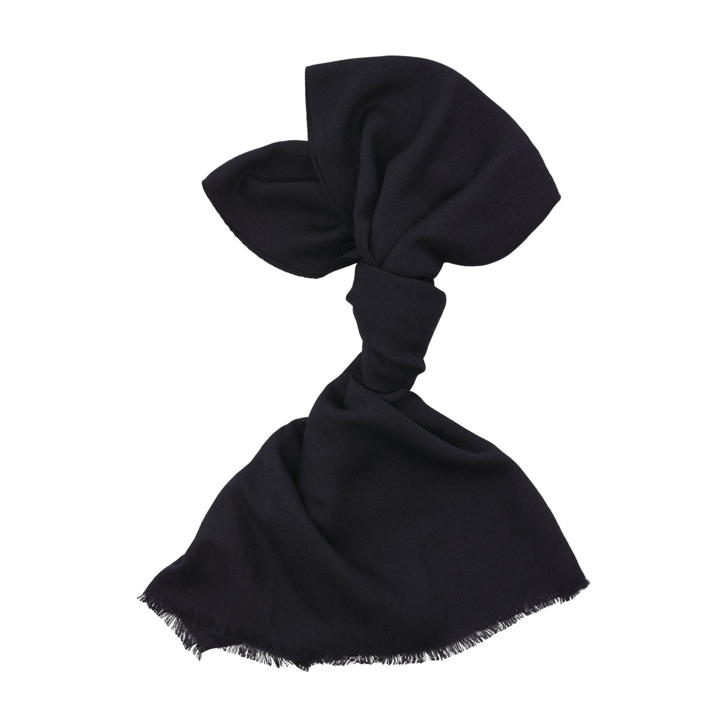 Cesare Attolini Fringed Cashmere and Silk-Blend Scarf in Dark Blue (3) - SARTALE