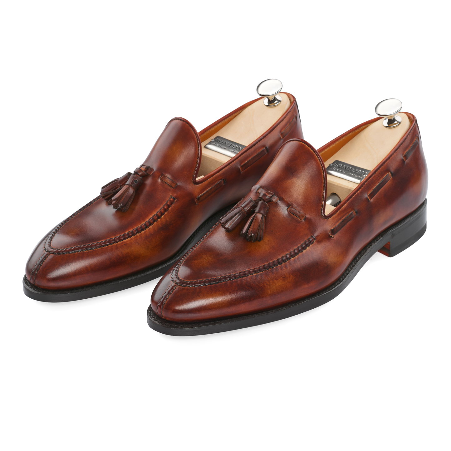 Bontoni "Conte Max" Classic Tassel Loafer with a Hand-Stitched Apron - SARTALE