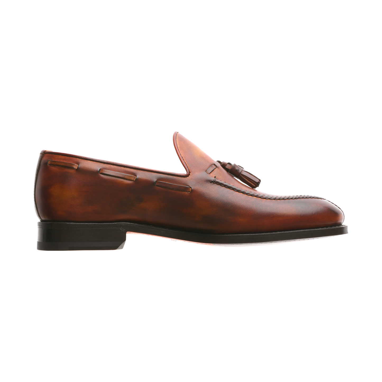 Bontoni "Conte Max" Classic Tassel Loafer with a Hand-Stitched Apron - SARTALE