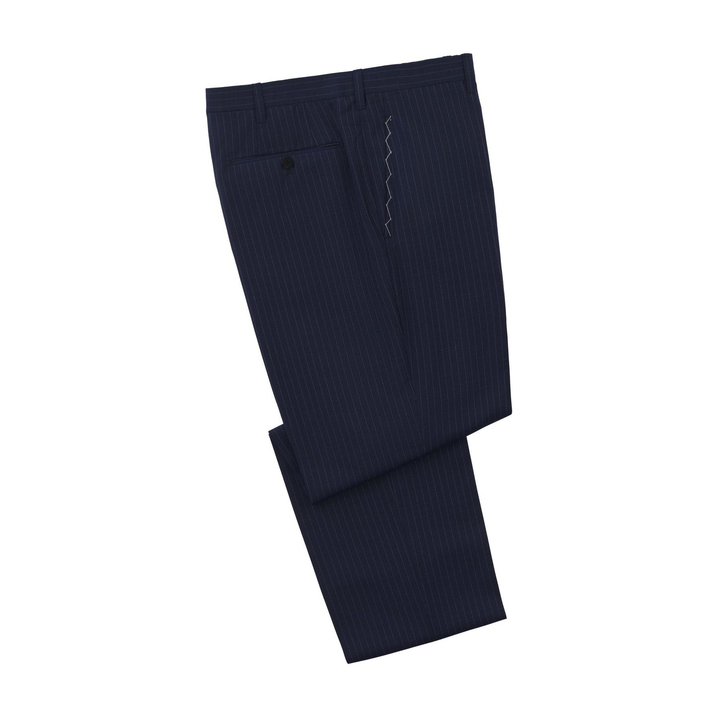 Cesare Attolini Single-Breasted Striped Wool Suit in Blue - SARTALE