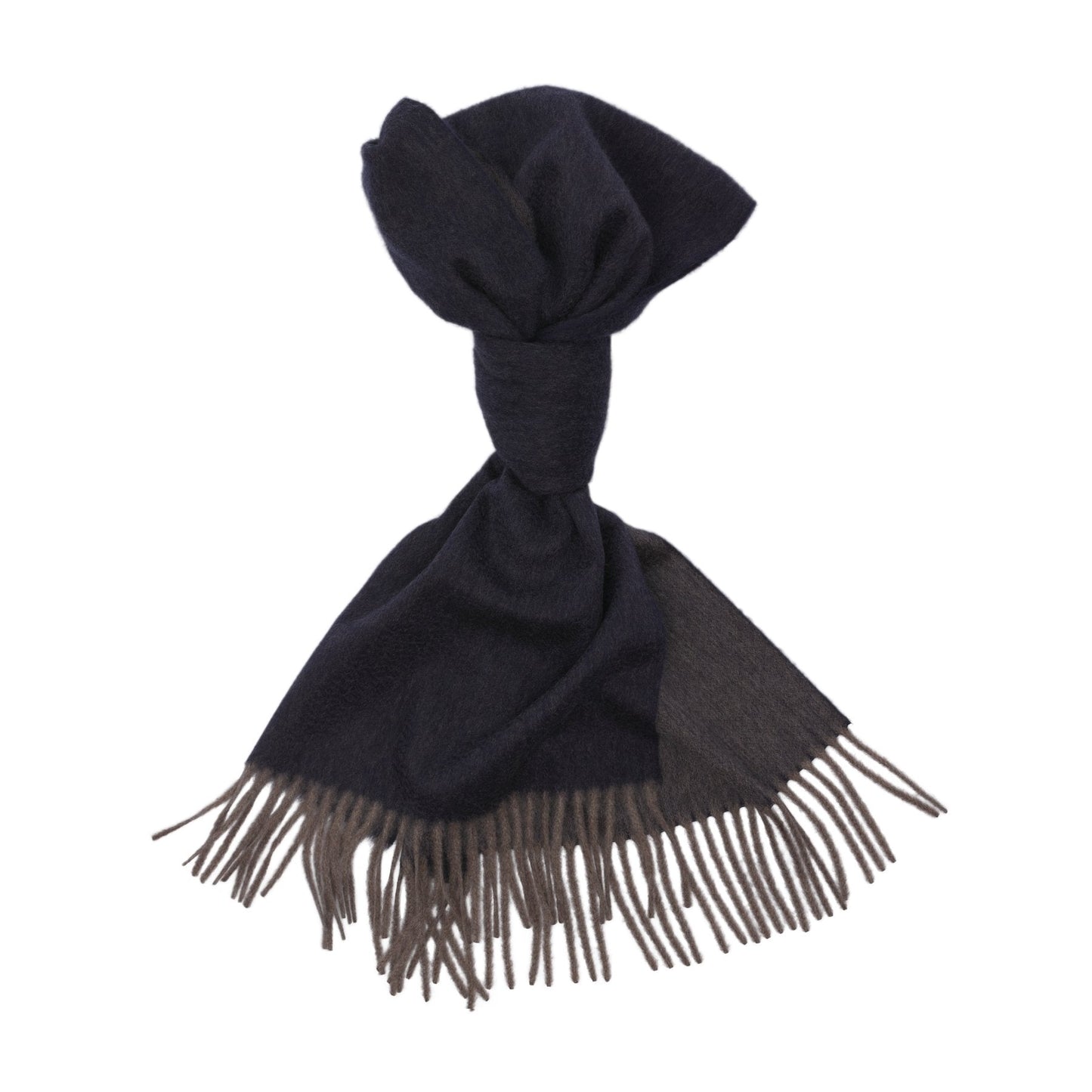 Emanuele Maffeis Reversible Fringed Cashmere Scarf in Blue - SARTALE