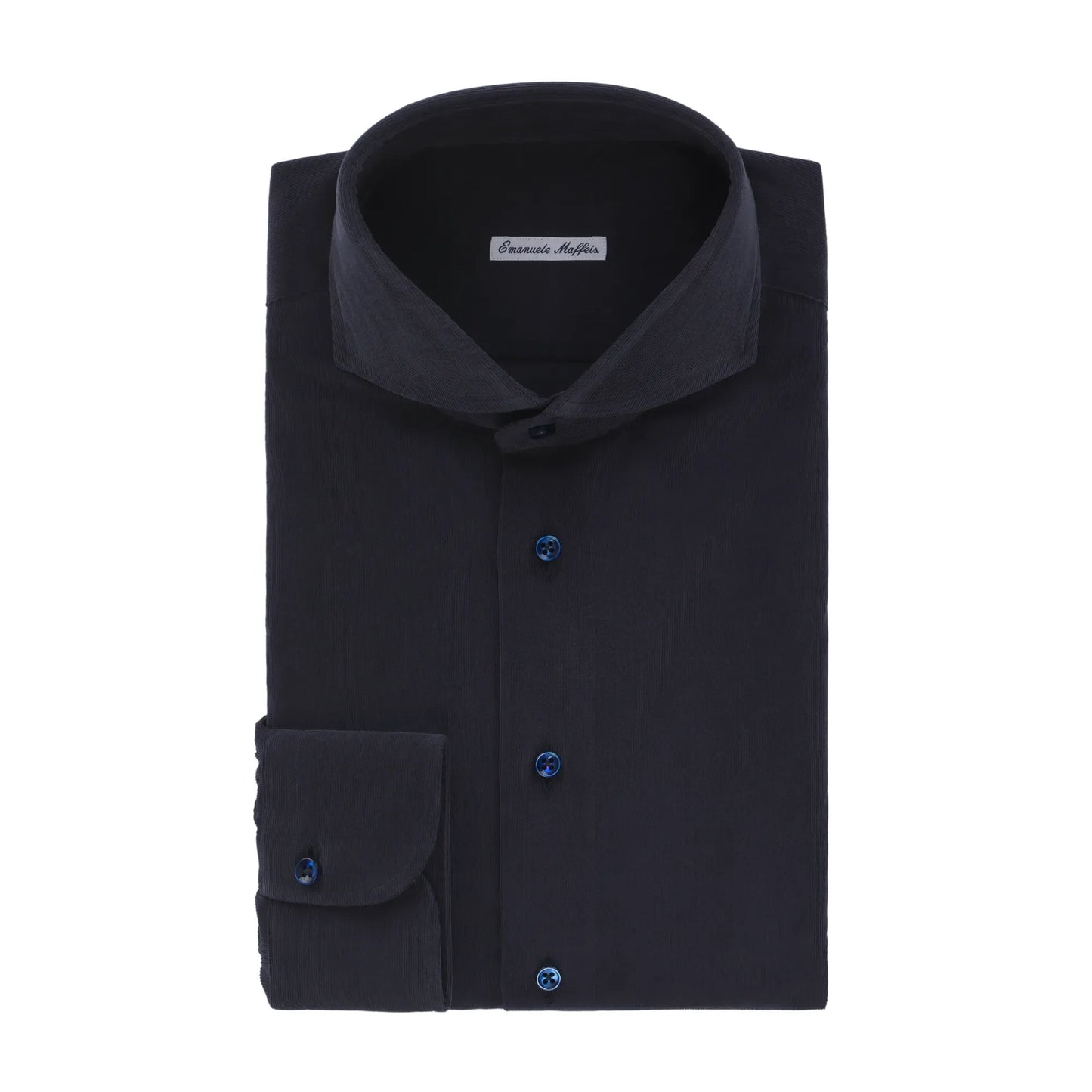 Cotton Velvet Shirt in Dark Blue