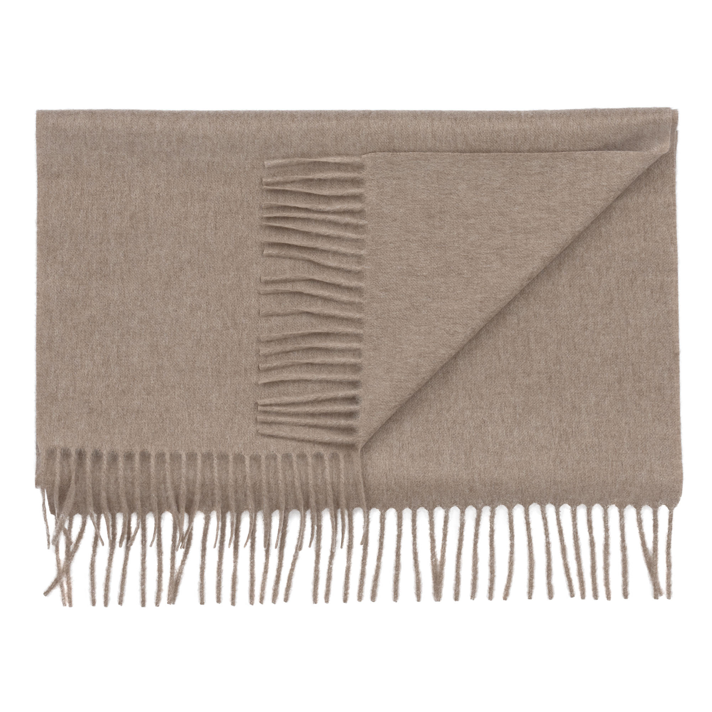 Loro Piana Fringed Cashmere Scarf in Beige - SARTALE