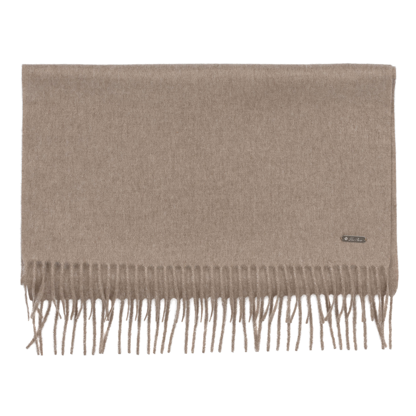 Loro Piana Fringed Cashmere Scarf in Beige - SARTALE