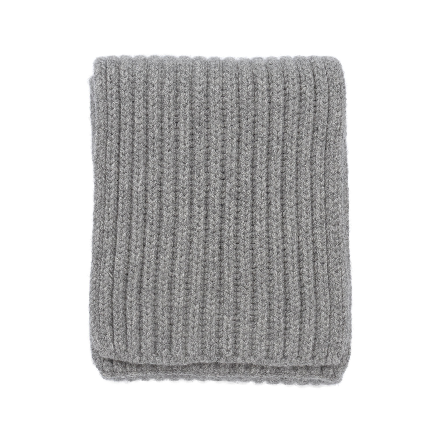 Loro Piana Ribbed Knitted Cashmere Scarf in Light Grey - SARTALE