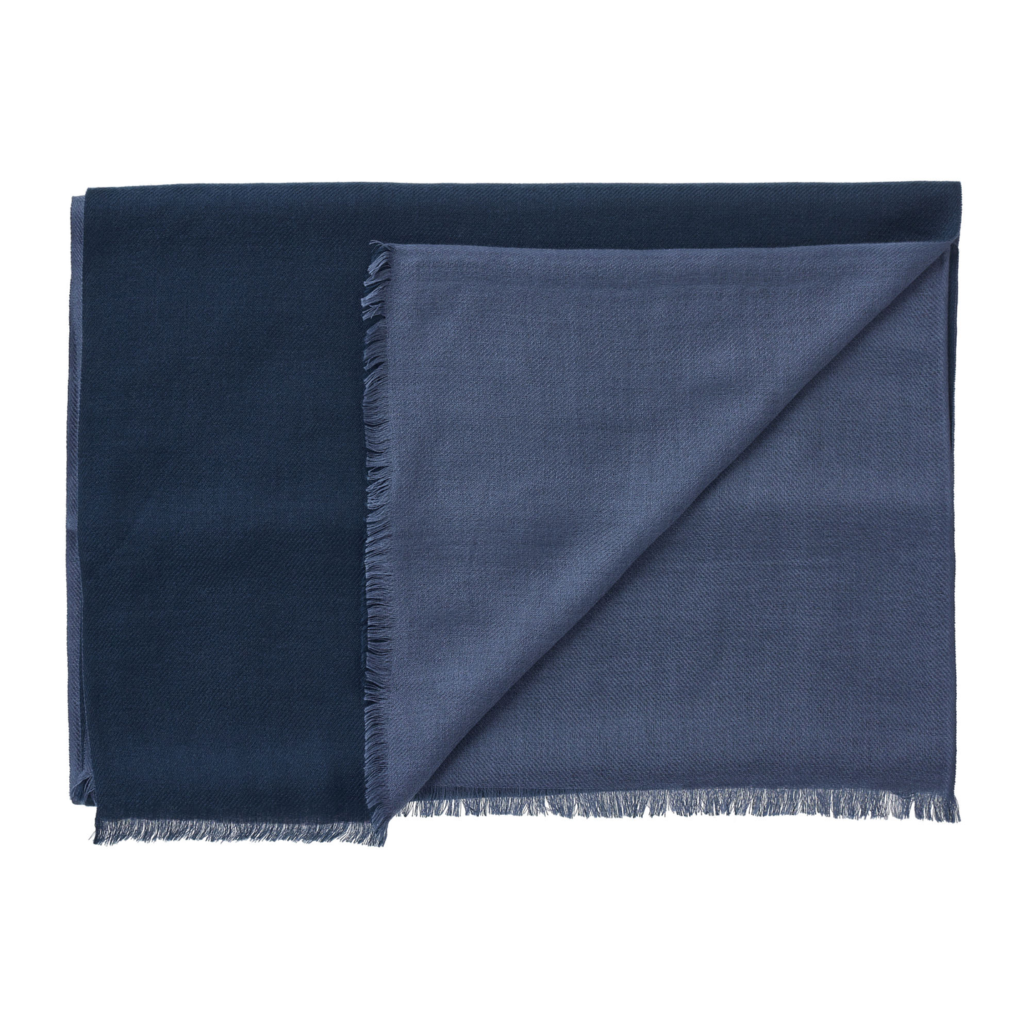 Loro Piana Reversible Fringed Cashmere and Silk-Blend Scarf in Blue - SARTALE