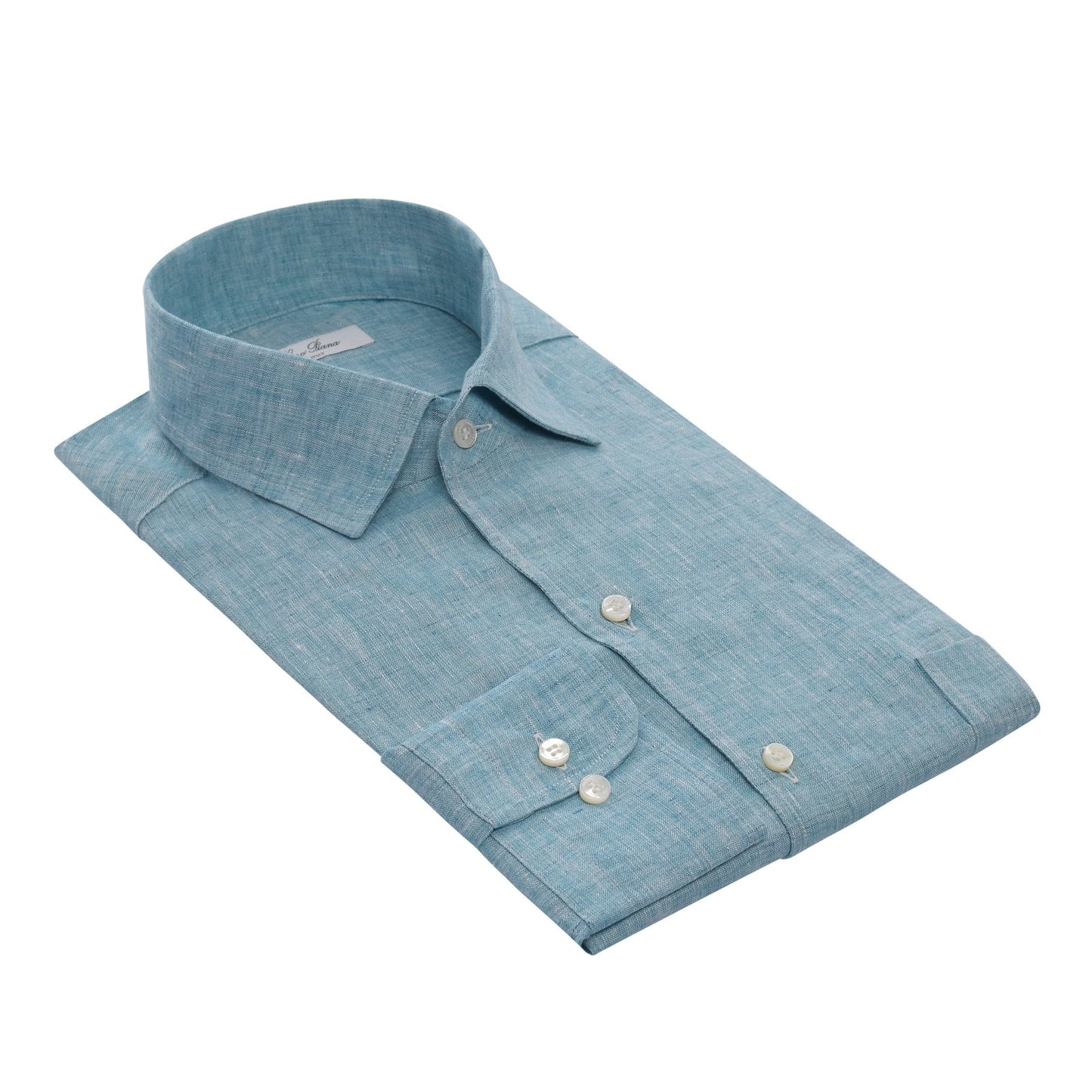Loro Piana Linen Shirt with Chest Pocket in Sky Blue - SARTALE