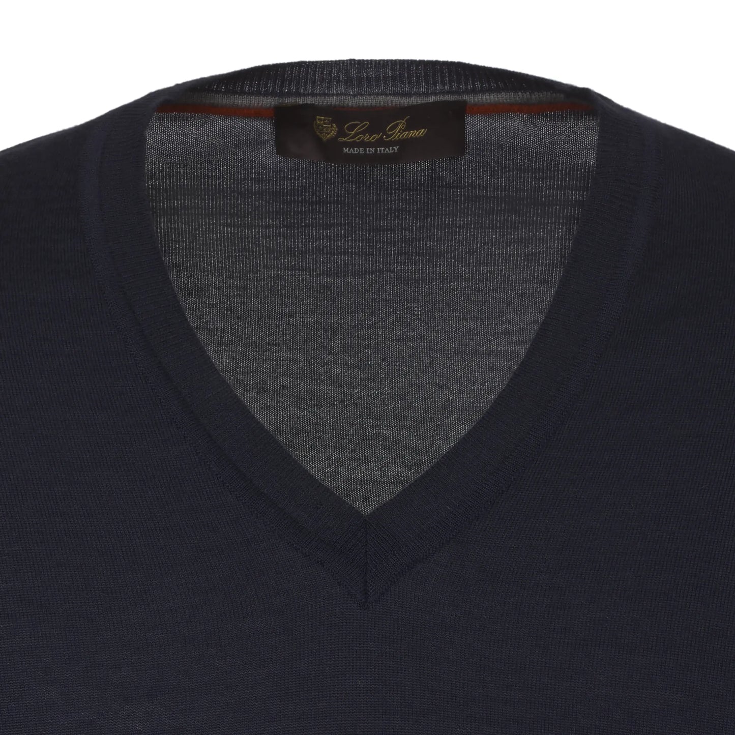 V-Neck Cashmere Sweater in Navy Blue