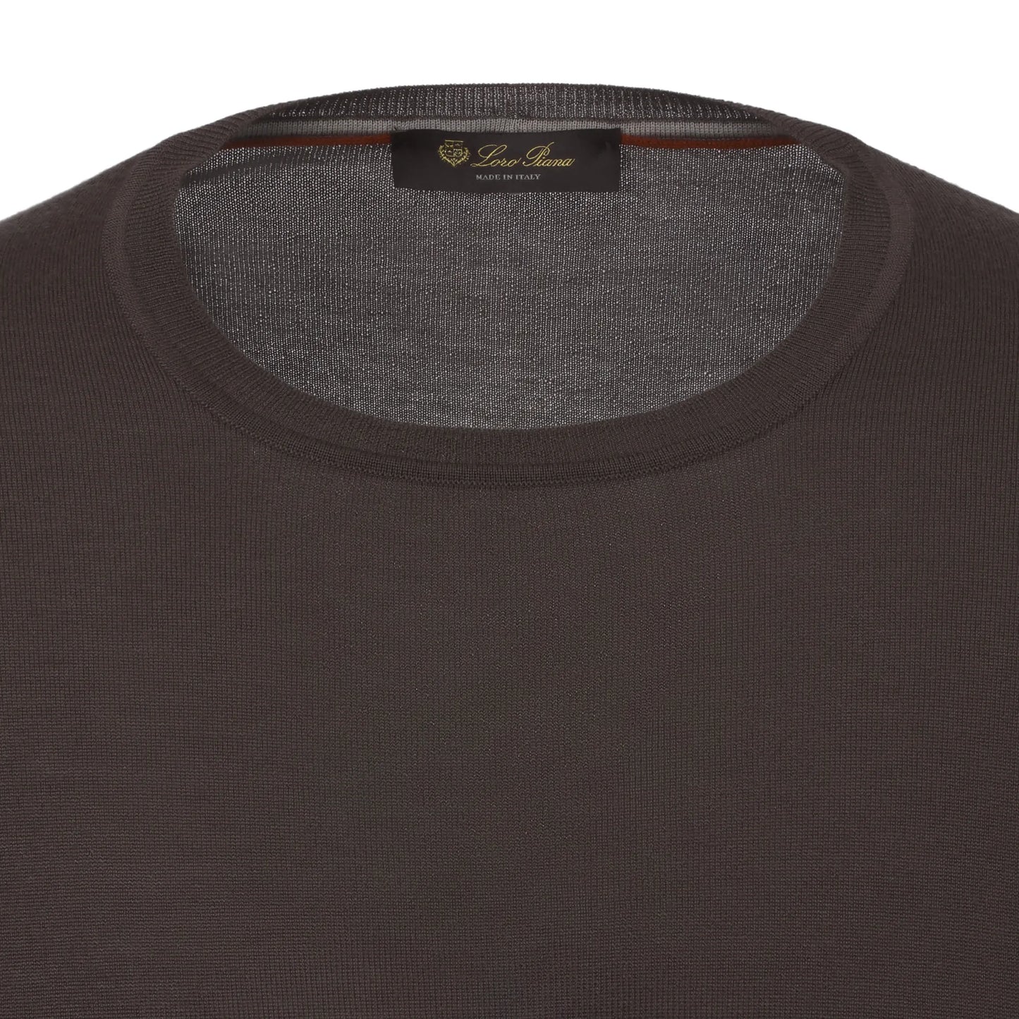 Crew-Neck Cashmere Sweater in Brown
