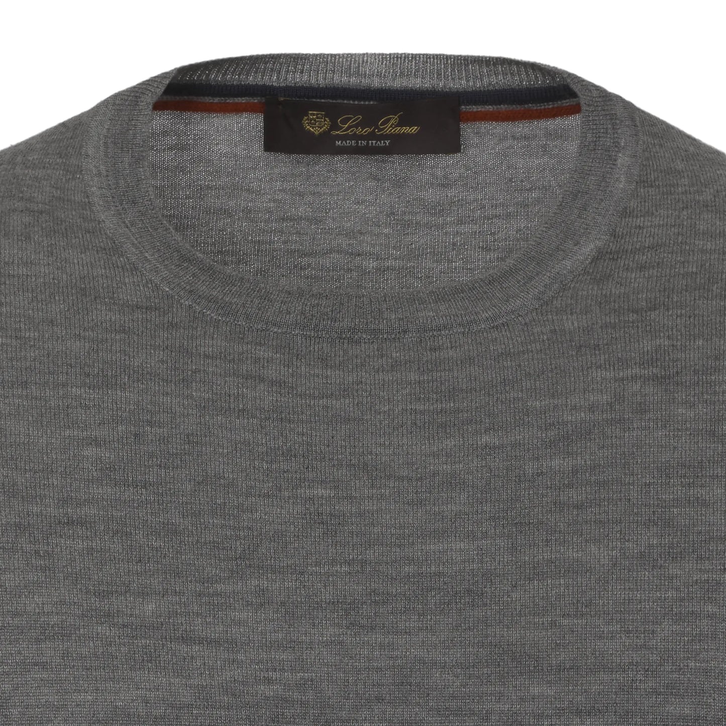 Crew-Neck Cashmere Sweater in Grey