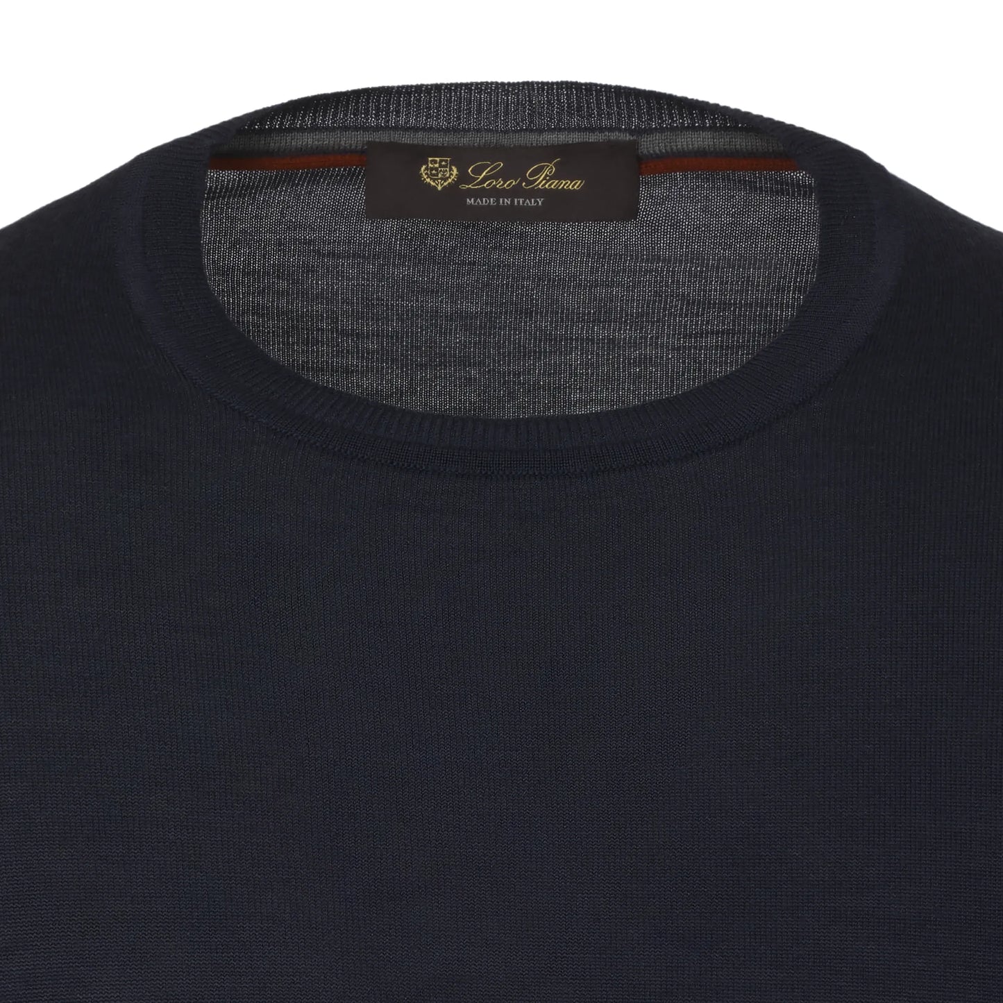 Crew-Neck Cashmere Sweater in Navy Blue