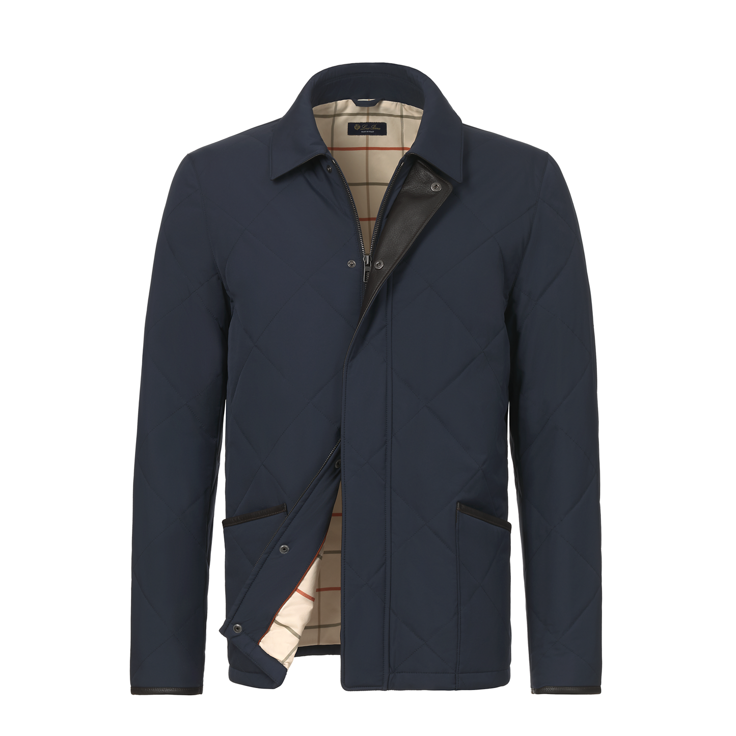 Loro Piana Quilted Windstorm Jacket in Dark Blue - SARTALE