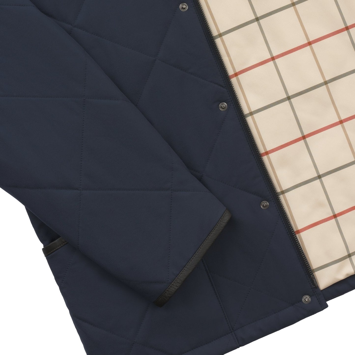 Loro Piana Quilted Windstorm Jacket in Dark Blue - SARTALE