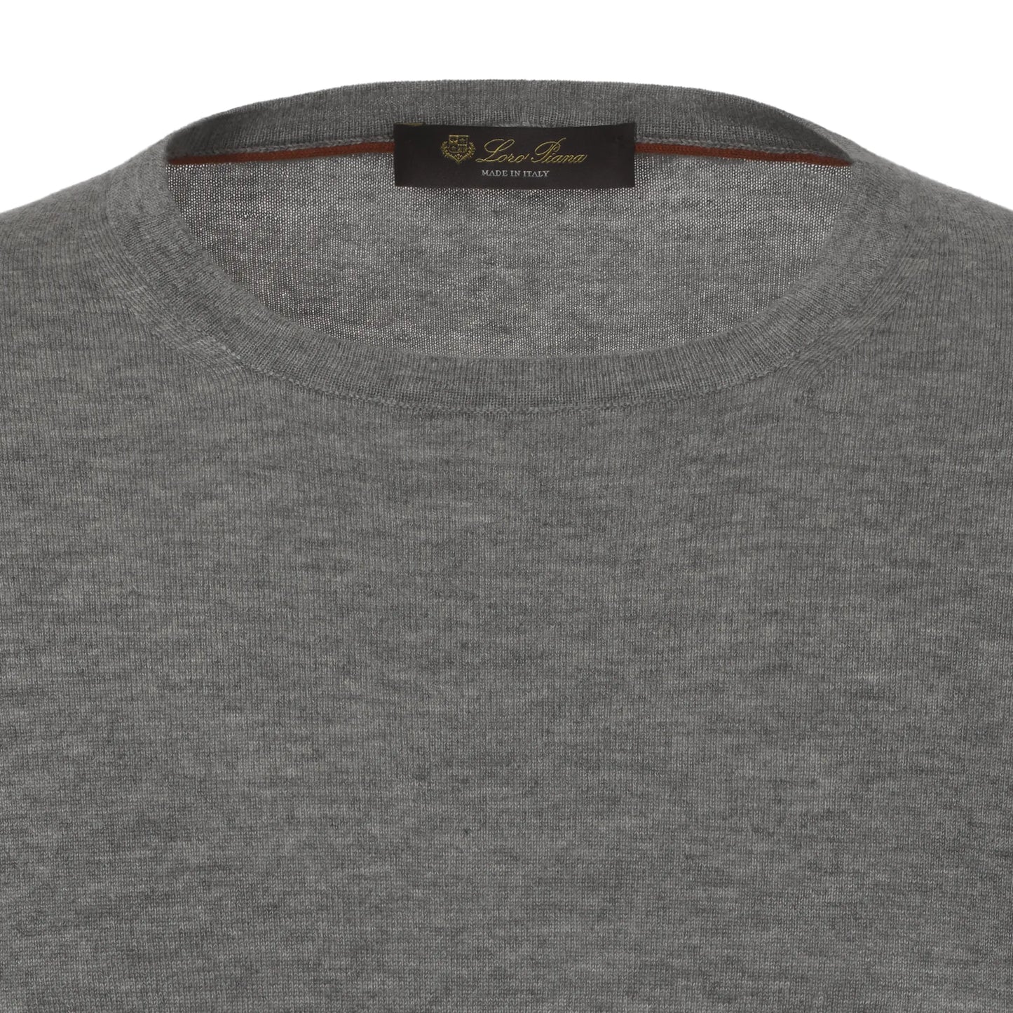 Crew-Neck Cashmere Sweater in Grey