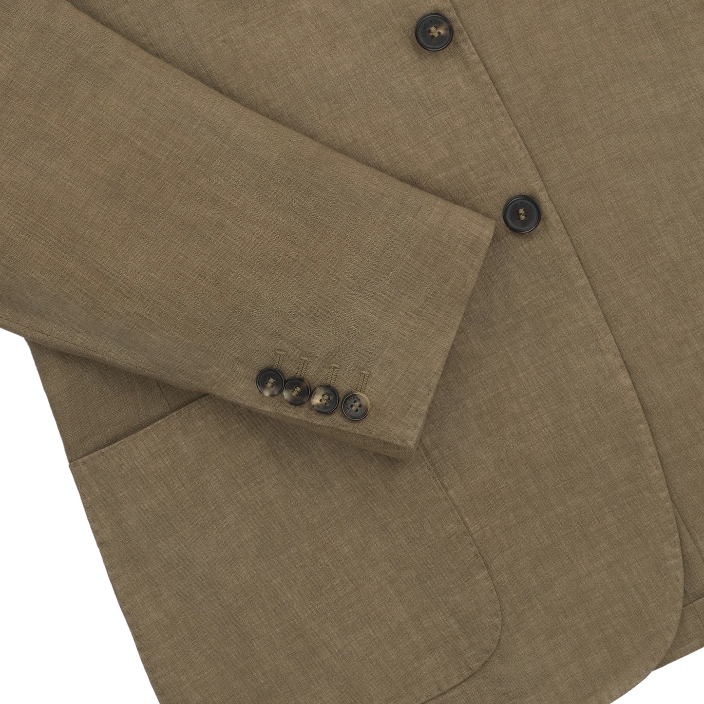 3 Button Rain System Unstructured Linen Blazer