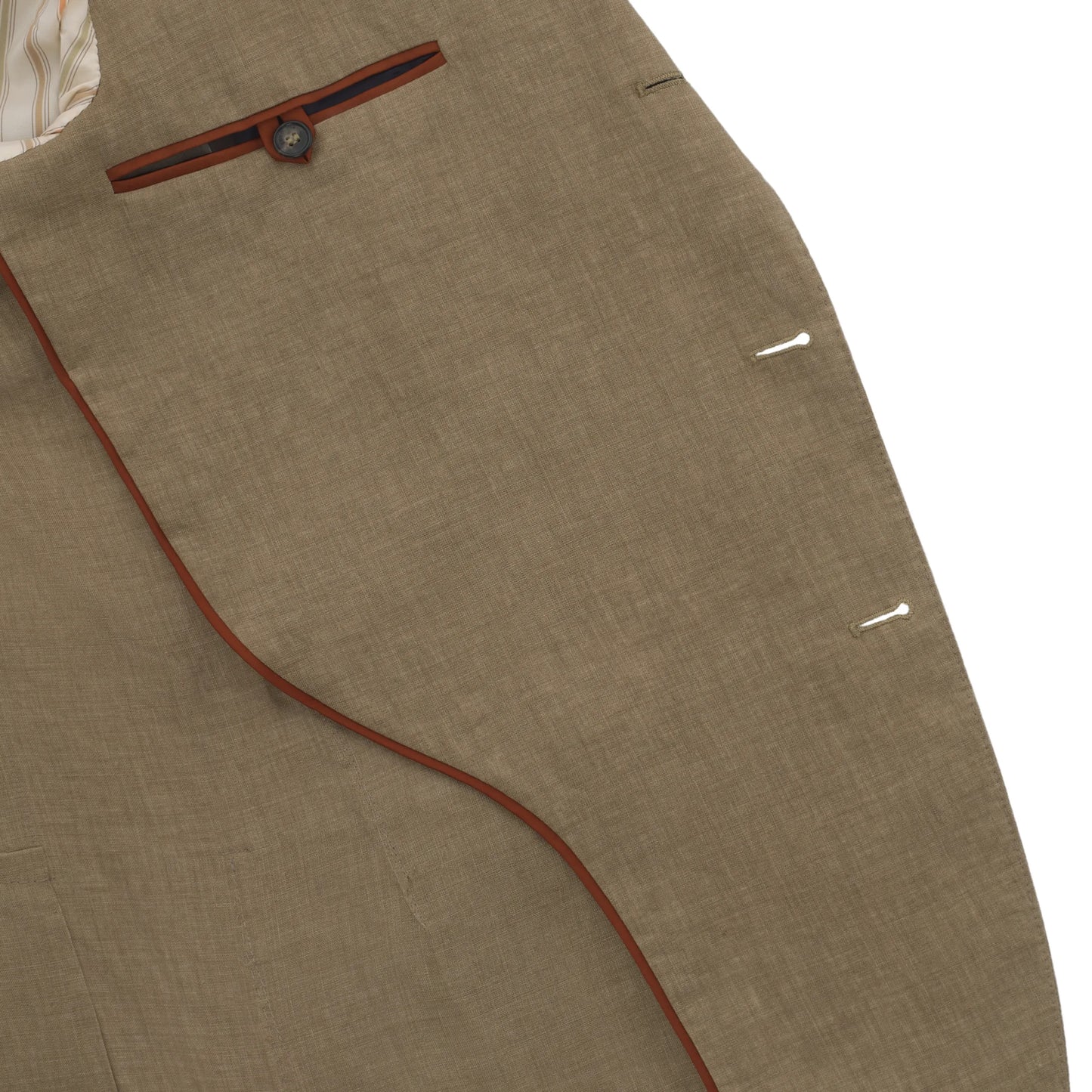 3 Button Rain System Unstructured Linen Blazer