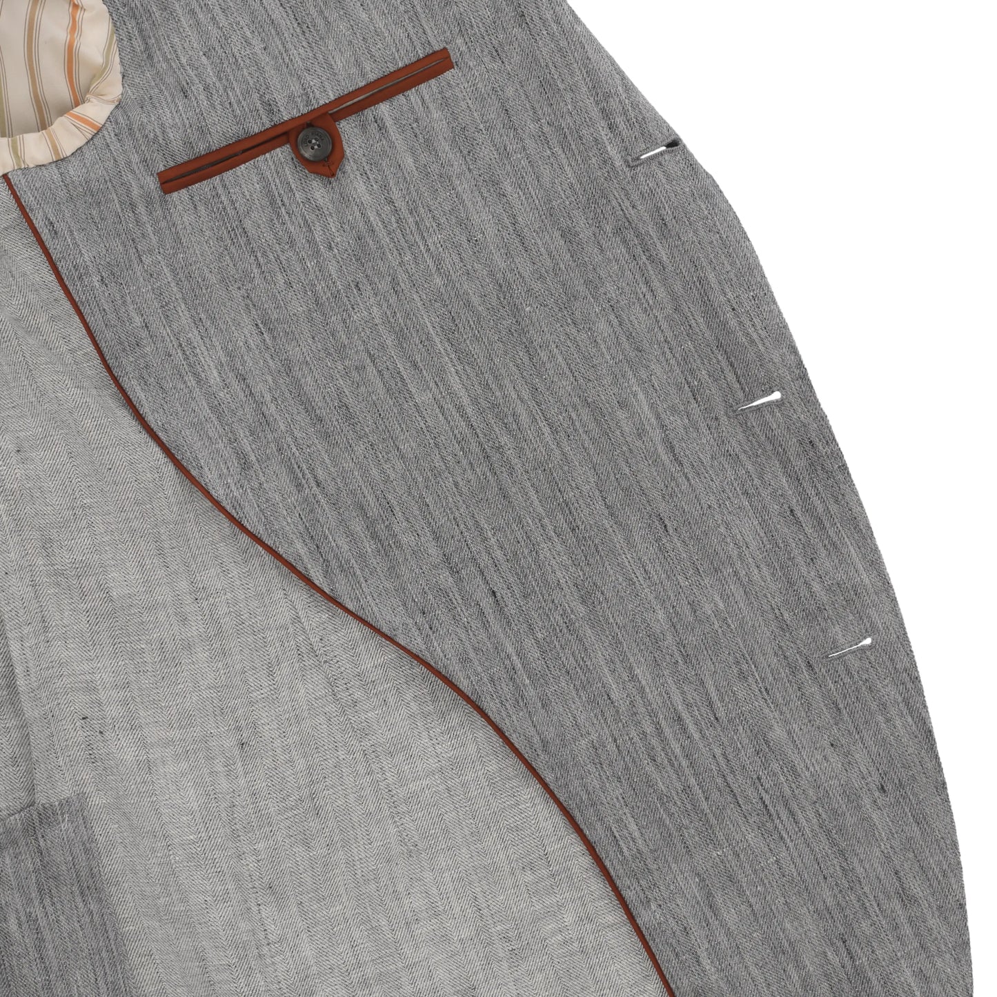 Three-Button Rain System Linen Blazer