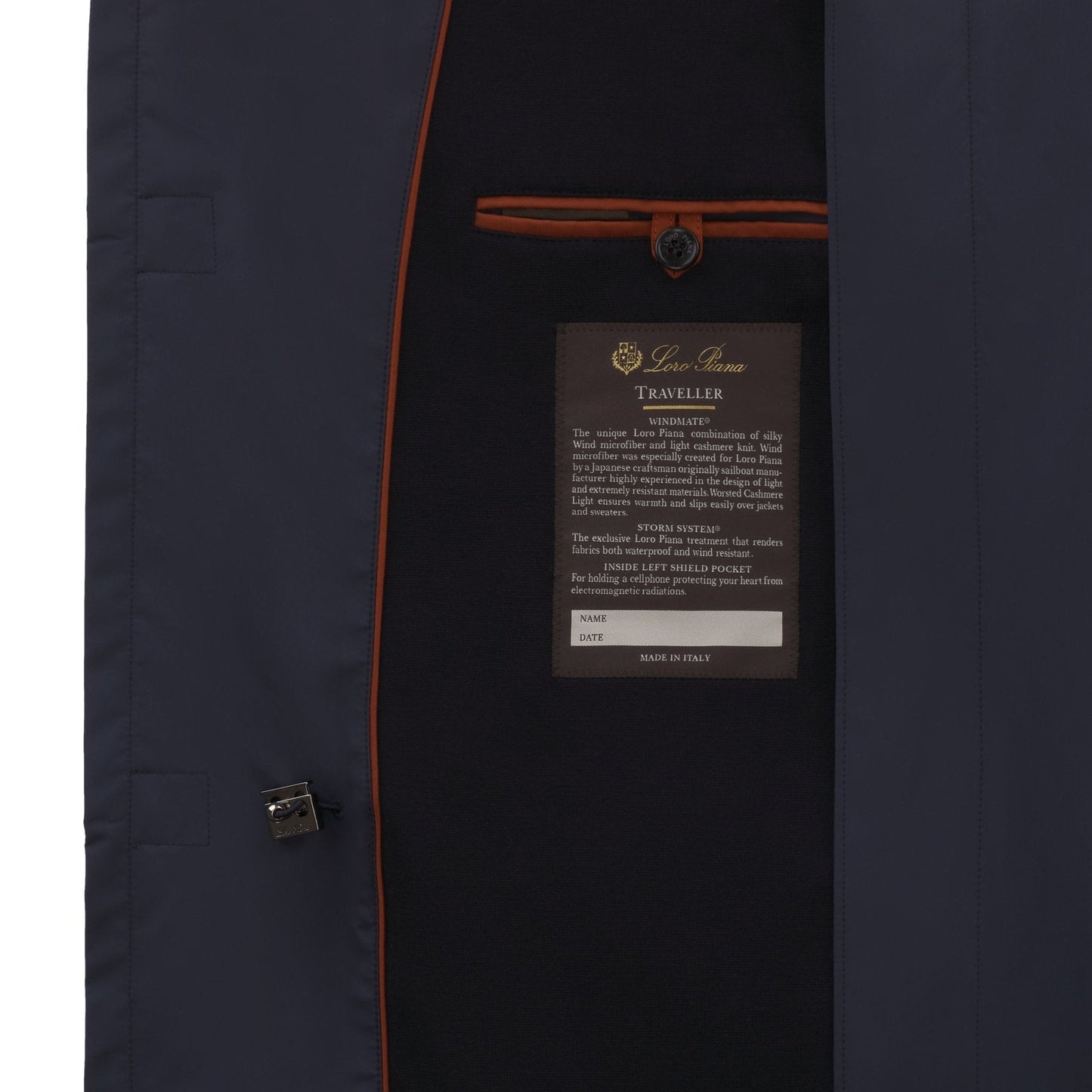 Loro Piana Windmate Storm System Jacket in Dark Blue - SARTALE