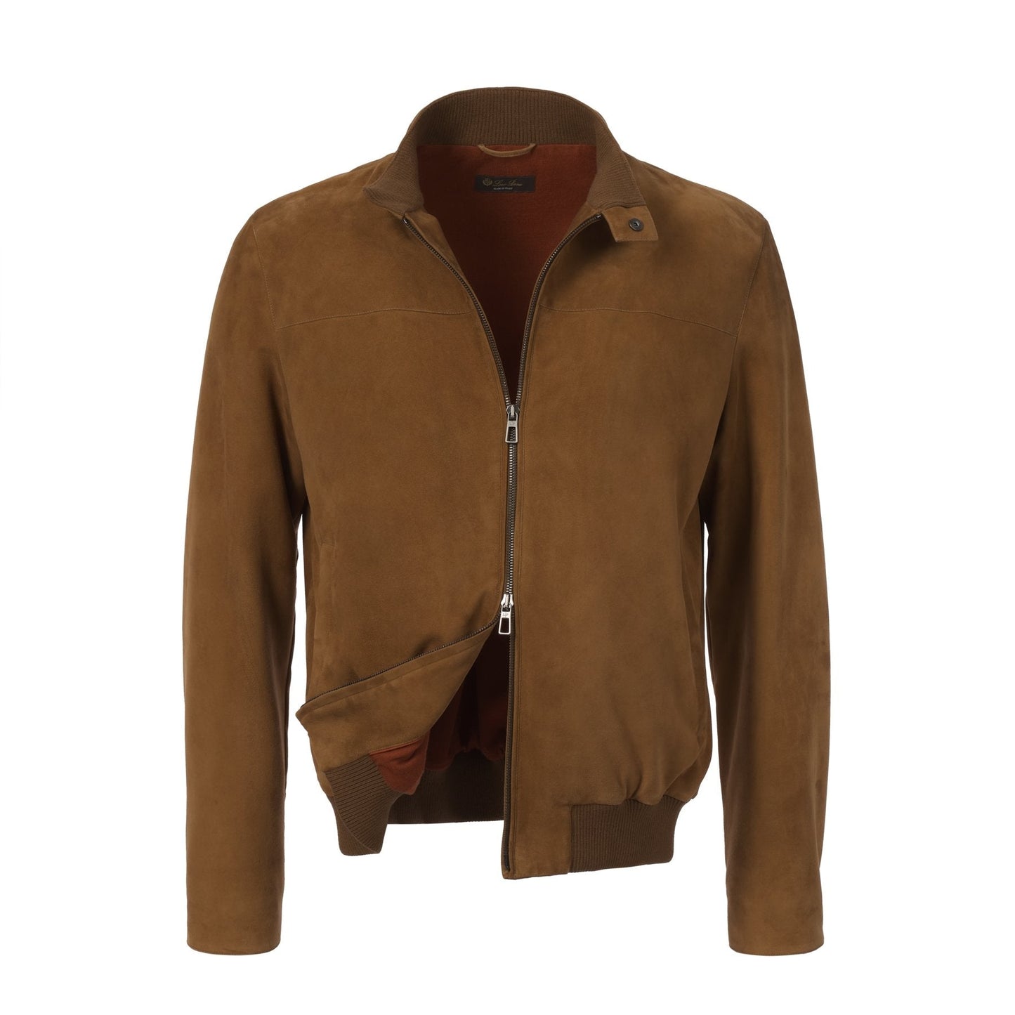 Loro Piana Skytree Suede Biker Jacket in Camel Brown - SARTALE